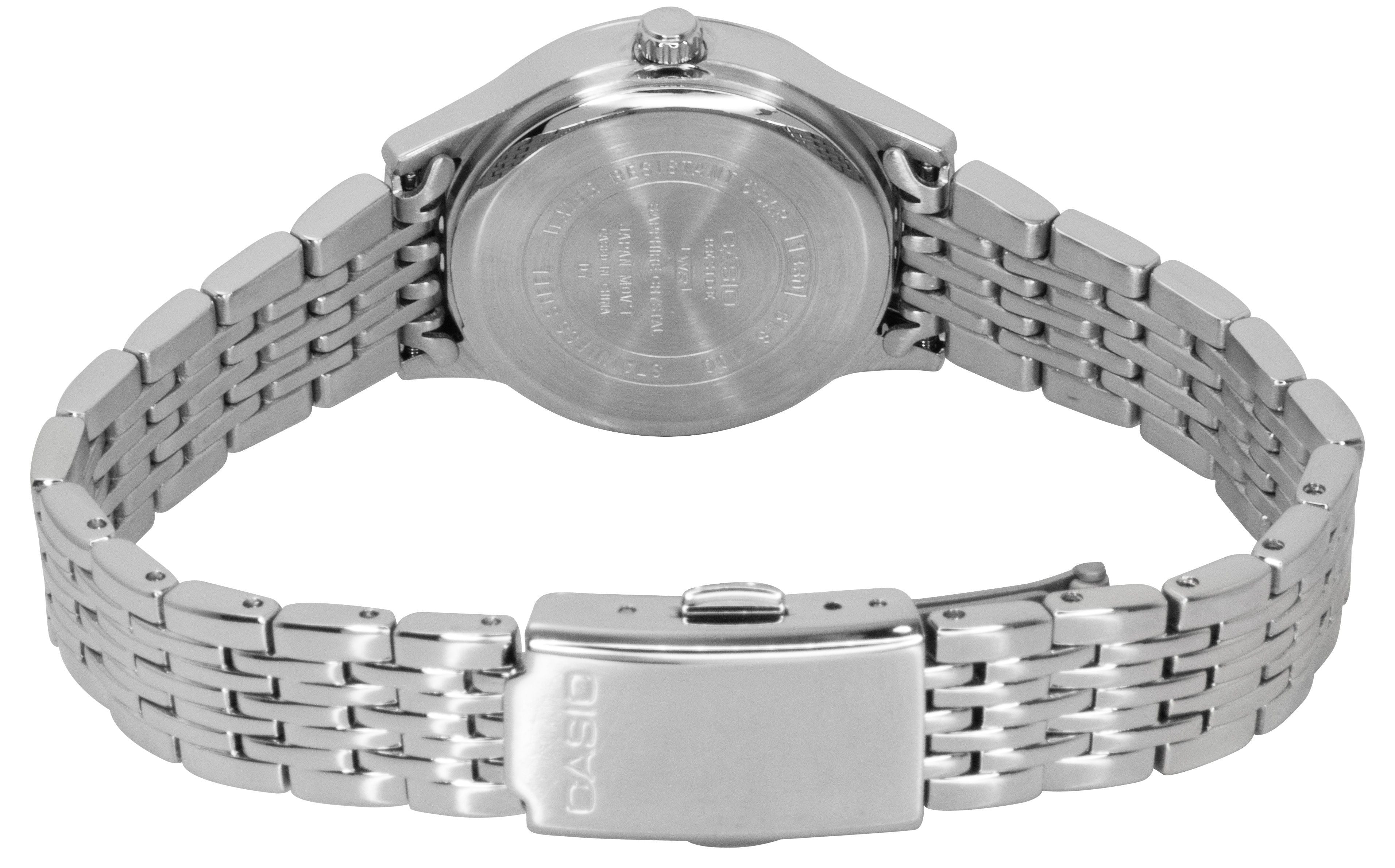 Casio Beside Analog Stainless Steel Black Dial Quartz BLS - 100D - 1AV Women's Watch - Prestige Stones