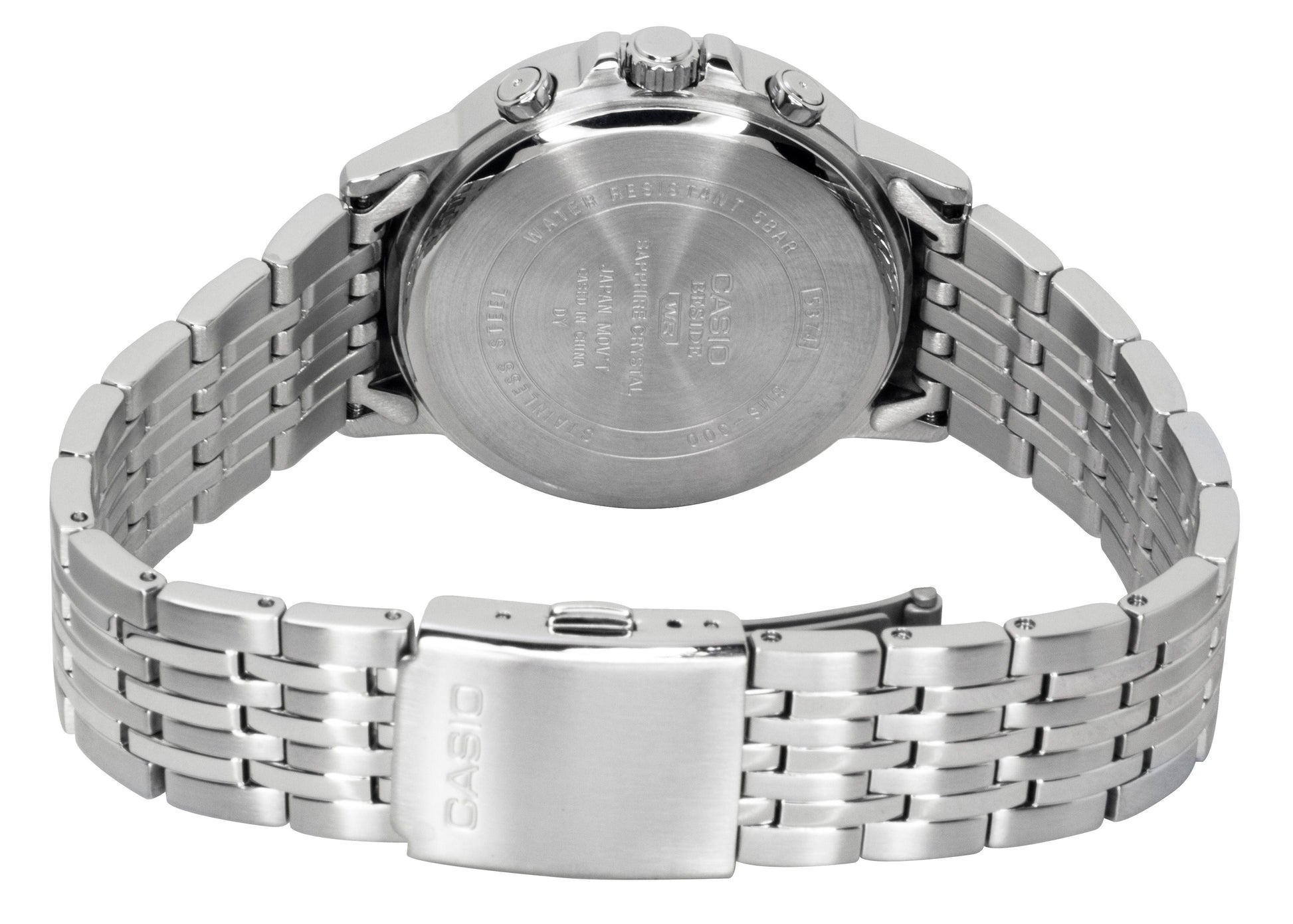 Casio Beside Analog Stainless Steel Black Dial Quartz BMS - 300D - 1AV Men's Watch - Prestige Stones