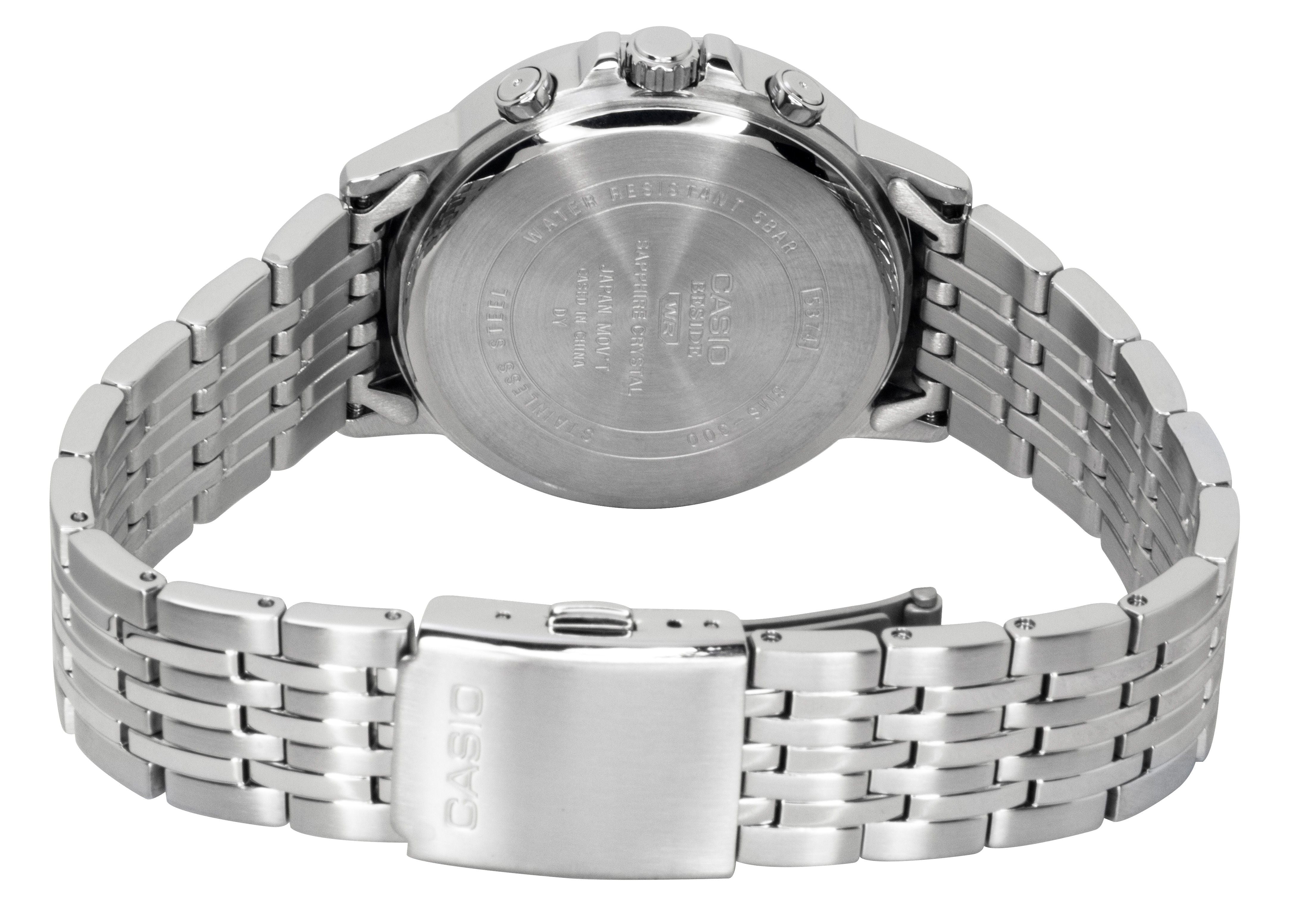 Casio Beside Analog Stainless Steel Black Dial Quartz BMS - 300D - 1AV Men's Watch - Prestige Stones