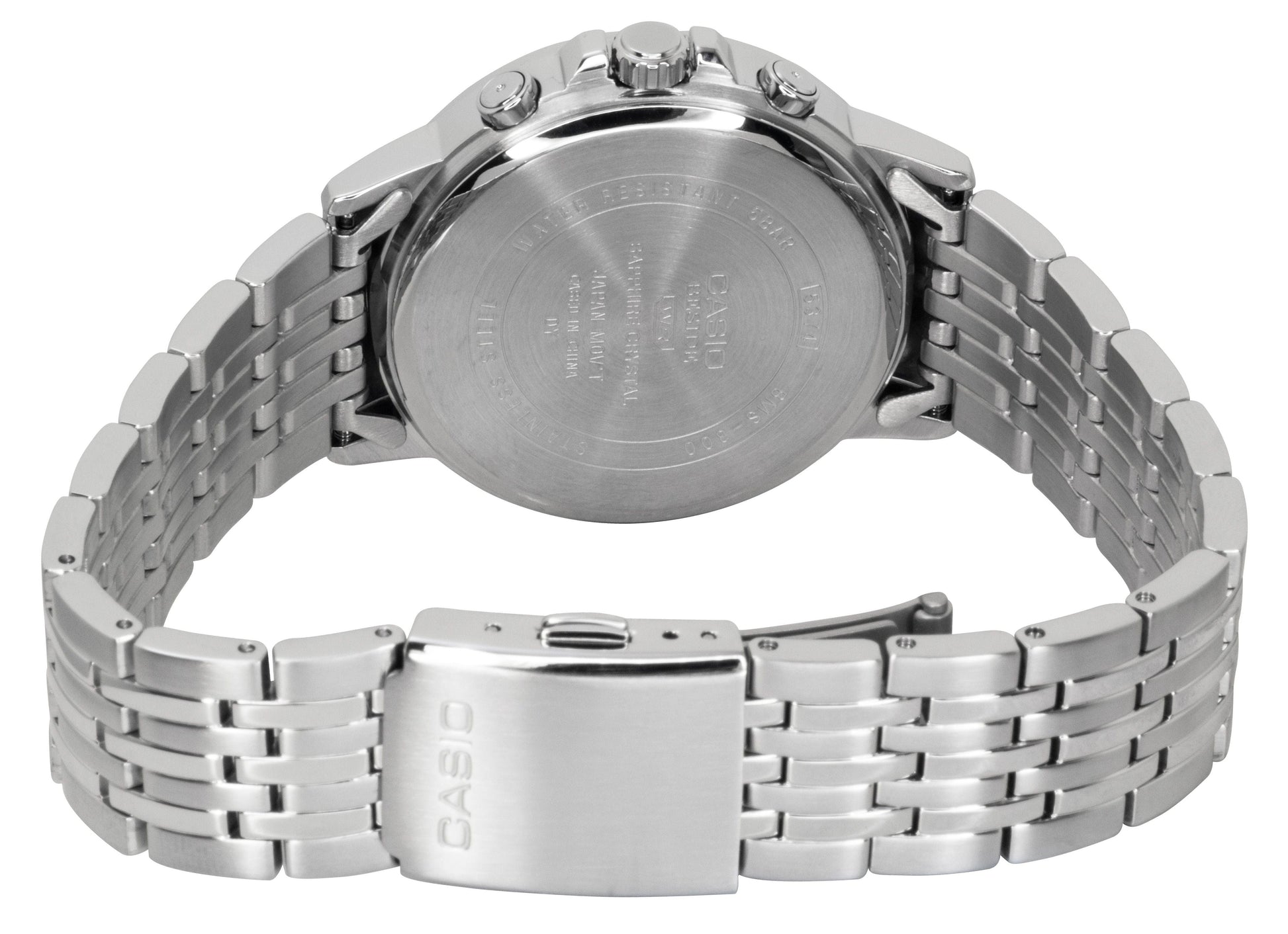 Casio Beside Analog Stainless Steel Blue Dial Quartz BMS - 300D - 2AV Men's Watch - Prestige Stones