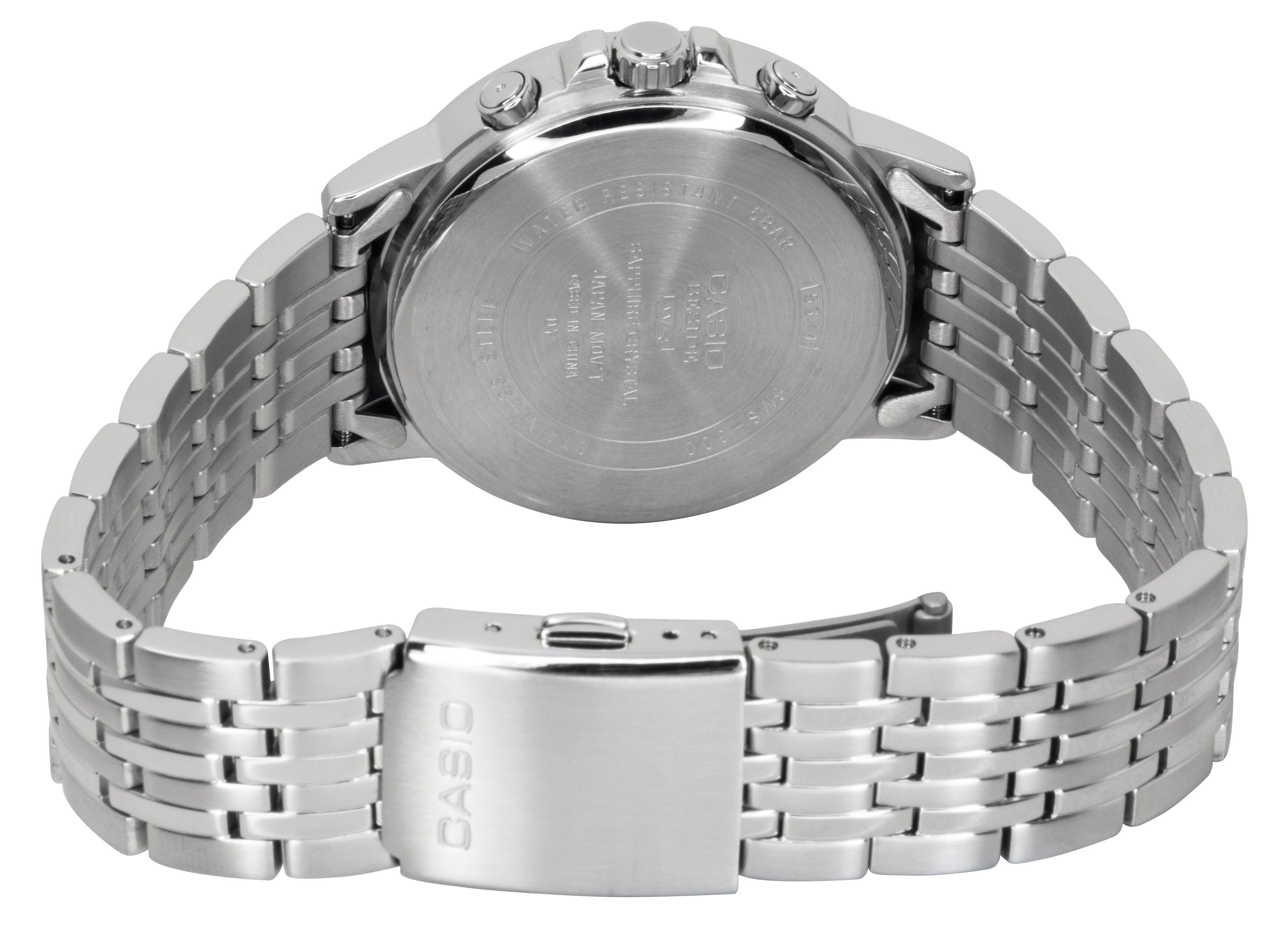 Casio Beside Analog Stainless Steel Blue Dial Quartz BMS - 300D - 2AV Men's Watch - Prestige Stones