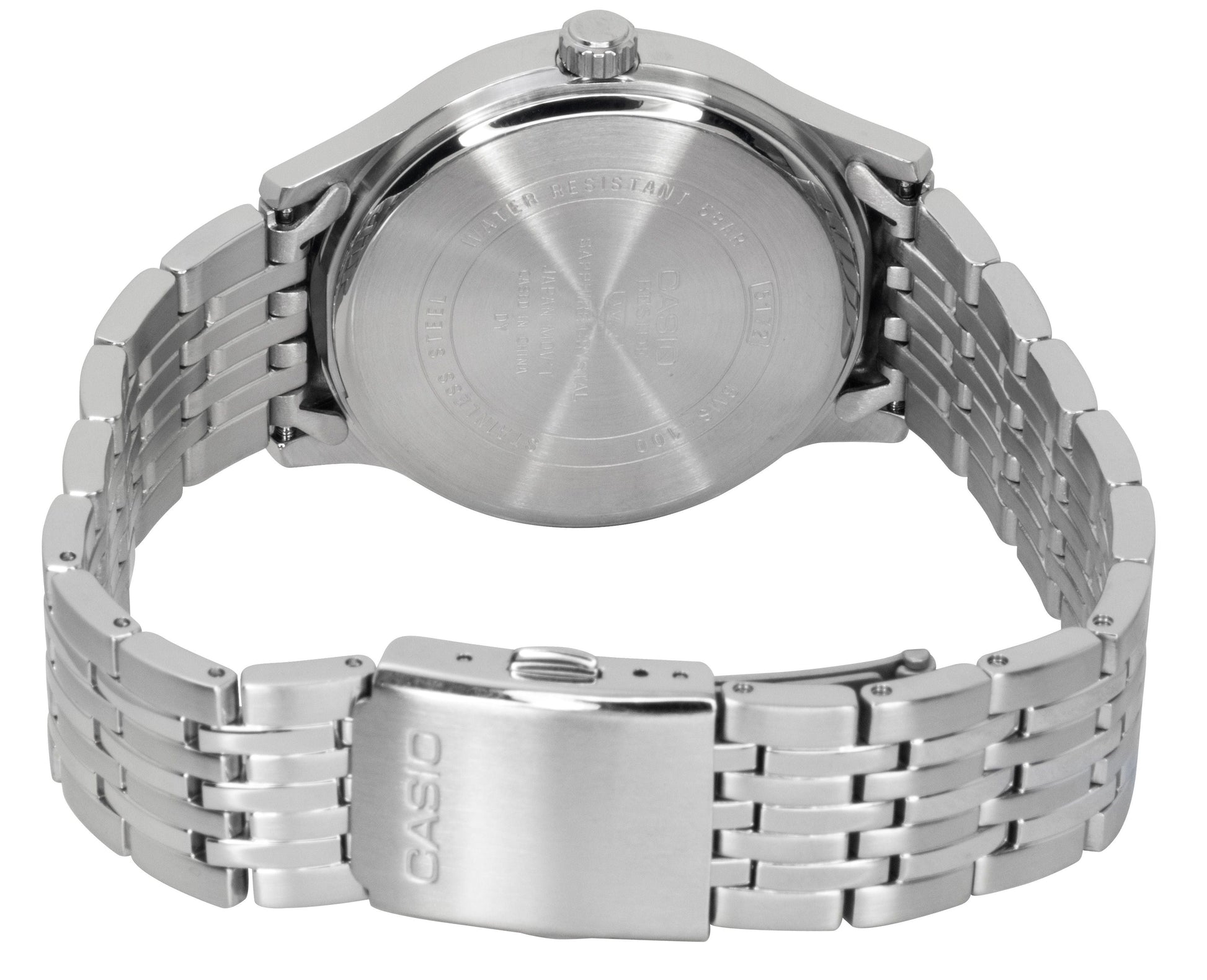 Casio Beside Analog Stainless Steel Grey Dial Quartz BMS - 100D - 8AV Men's Watch - Prestige Stones
