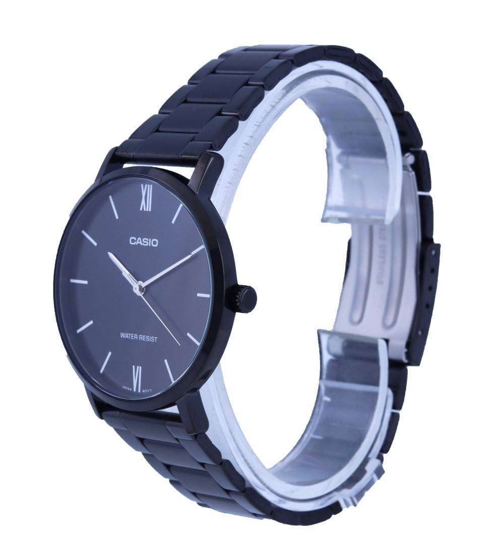 Casio Black Dial Stainless Steel Analog MTP - VT01B - 1B MTPVT01B - 1B Men's Watch - Prestige Stones