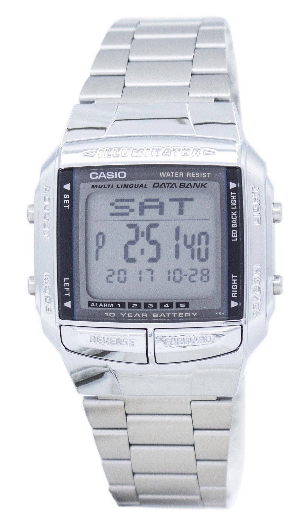 Casio Data Bank Illuminator Dual Time Alarm Digital DB - 360 - 1A DB360 - 1A Men's Watch - Prestige Stones