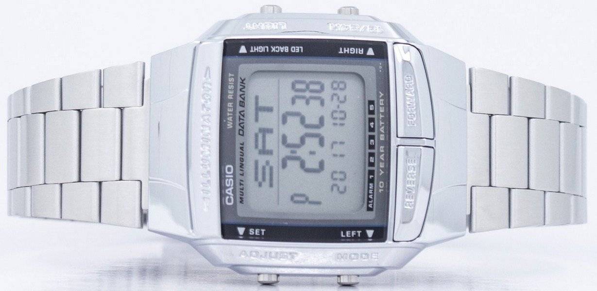 Casio Data Bank Illuminator Dual Time Alarm Digital DB - 360 - 1A DB360 - 1A Men's Watch - Prestige Stones