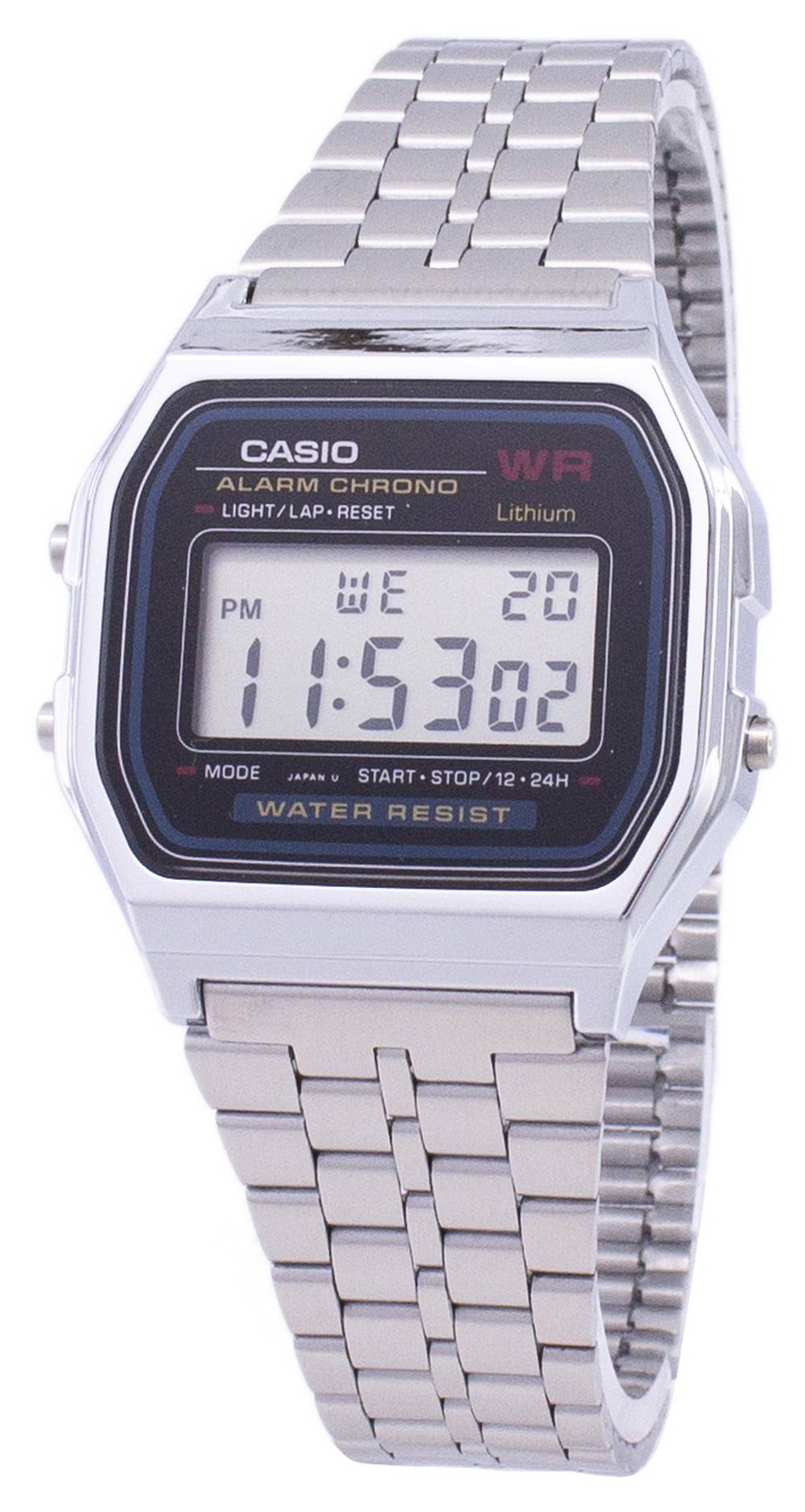 Casio Digital Alarm Chrono Stainless Steel A159WA - N1DF A159WA - N1 Men's Watch - Prestige Stones