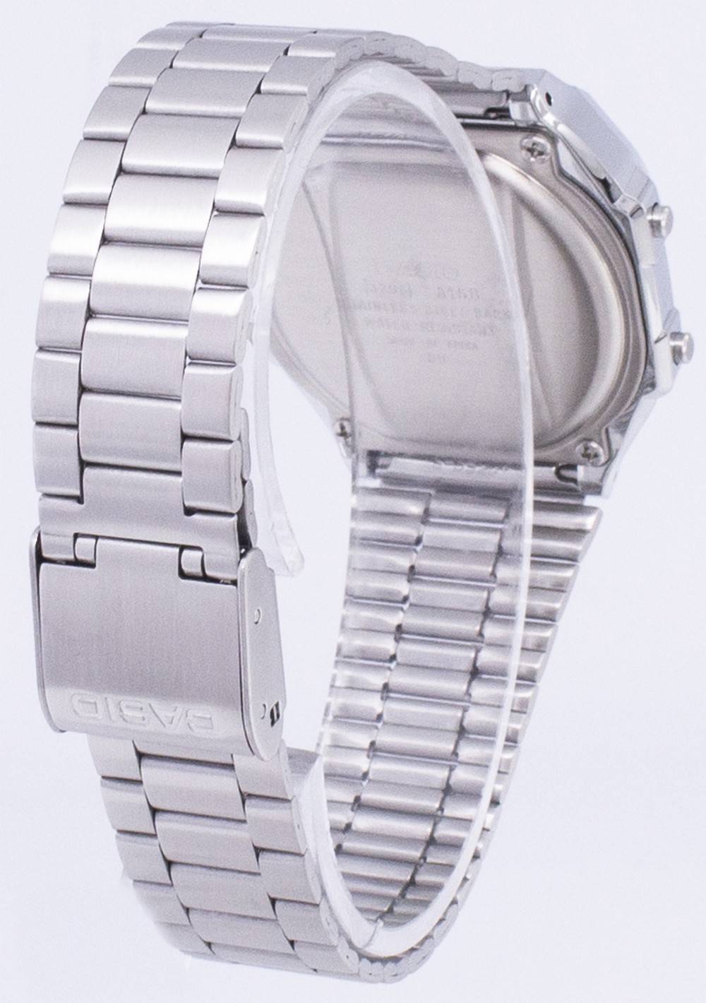 Casio Digital Alarm Chrono Stainless Steel A168WA - 1WDF A168WA - 1W Unisex Watch - Prestige Stones