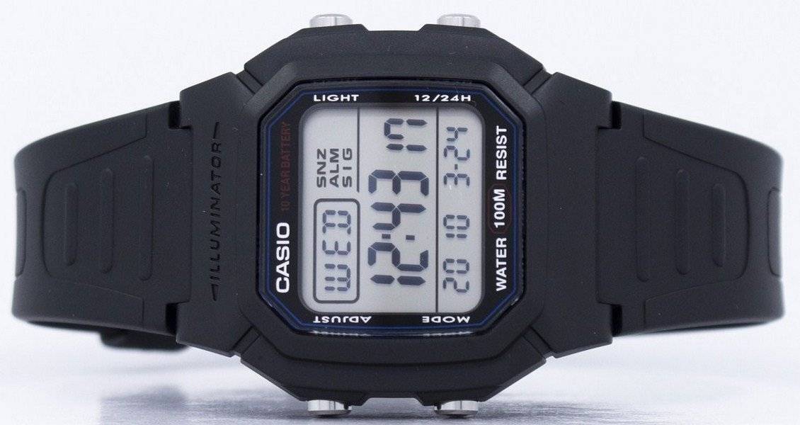 Casio Digital Classic Illuminator W - 800H - 1AVDF W - 800H - 1AV Men's Watch - Prestige Stones