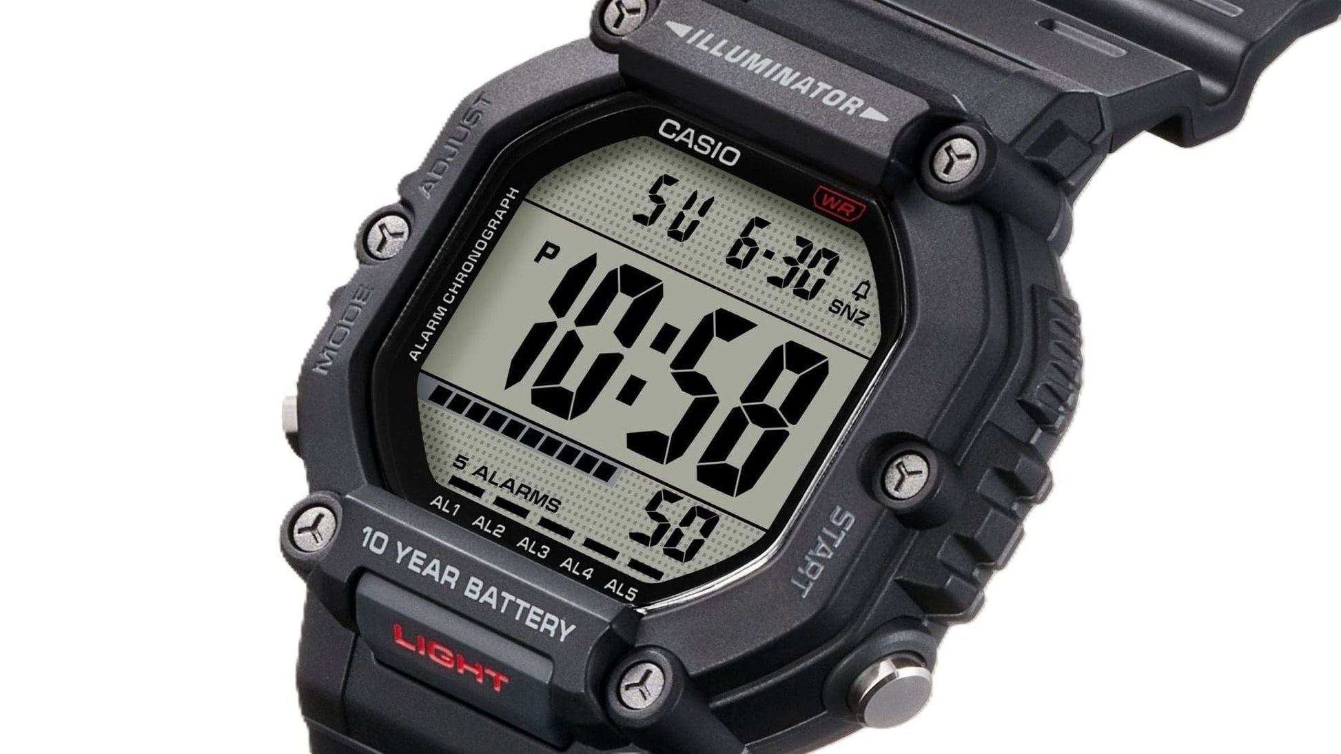 Casio Digital Resin Strap Quartz AE - 1600H - 8BV 100M Men's Watch - Prestige Stones