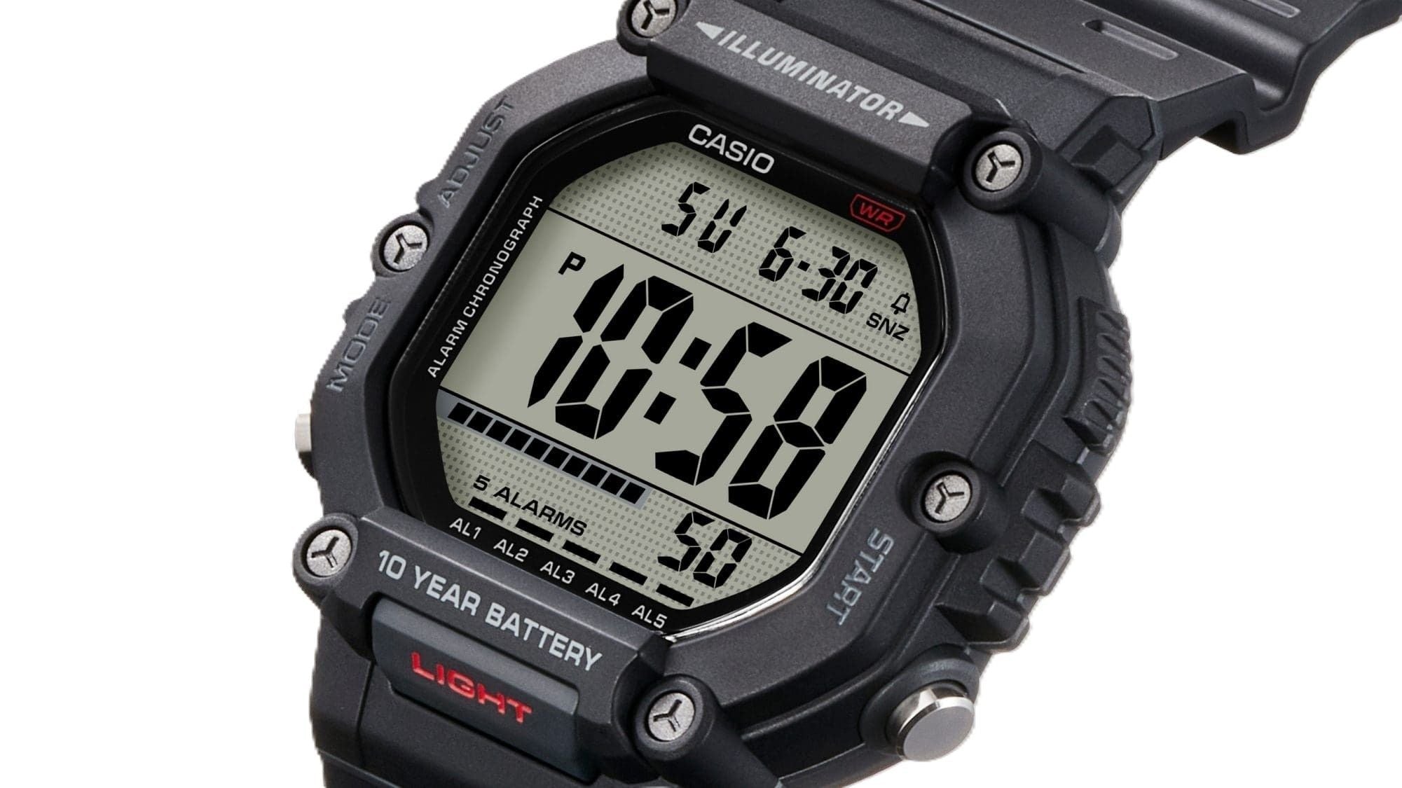 Casio Digital Resin Strap Quartz AE - 1600H - 8BV 100M Men's Watch - Prestige Stones