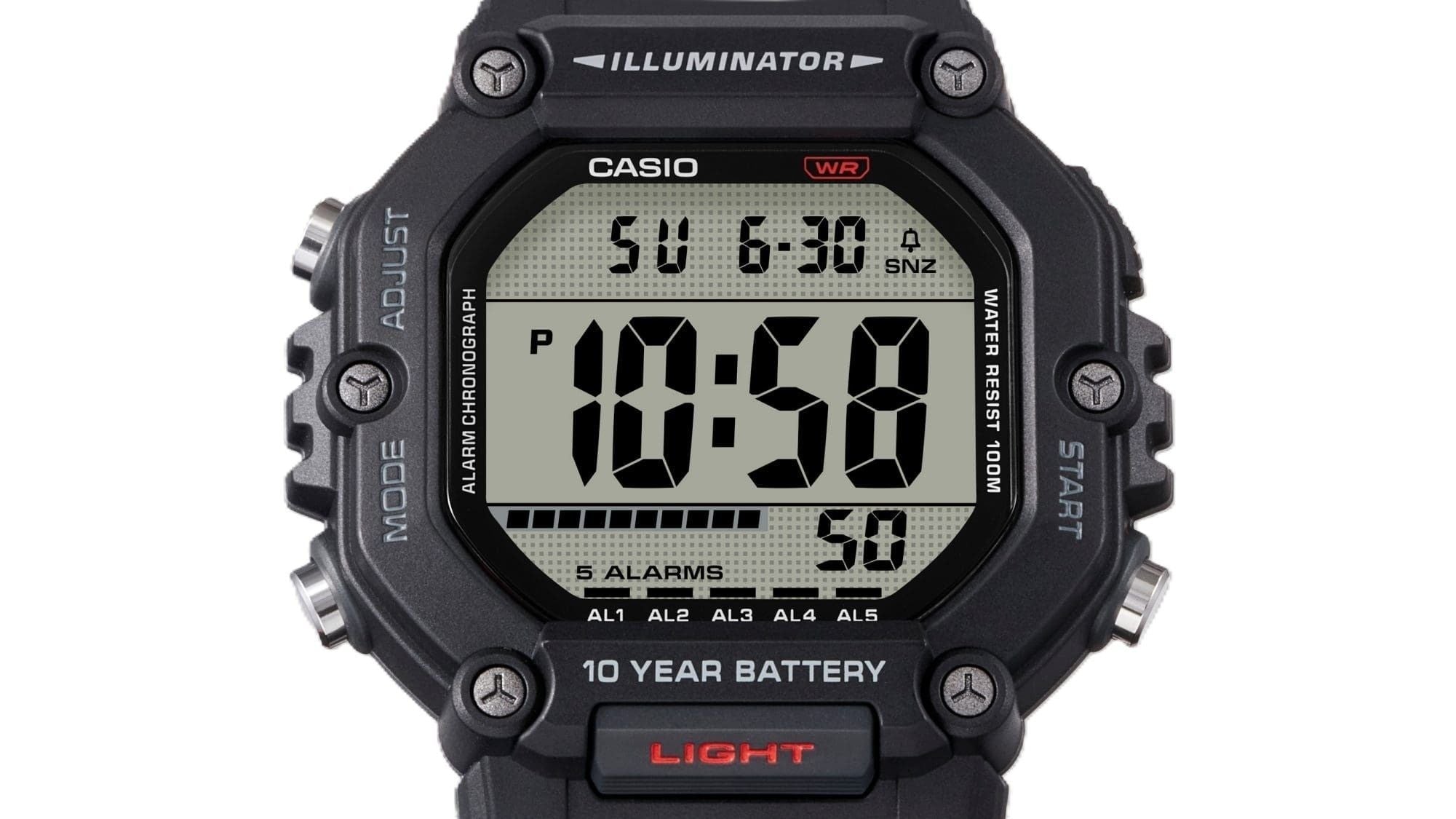 Casio Digital Resin Strap Quartz AE - 1600H - 8BV 100M Men's Watch - Prestige Stones