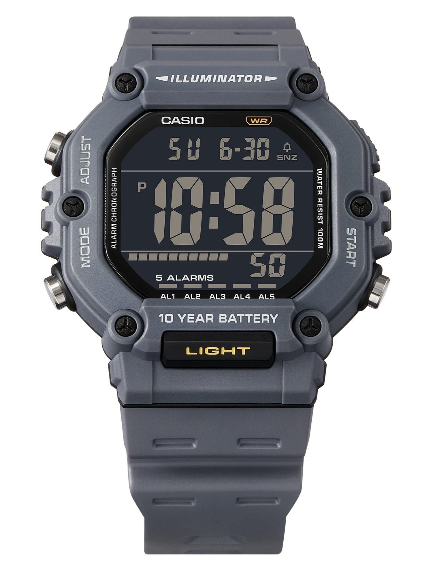 Casio Digital Resin Strap Quartz AE - 1600H - 8BV 100M Men's Watch - Prestige Stones