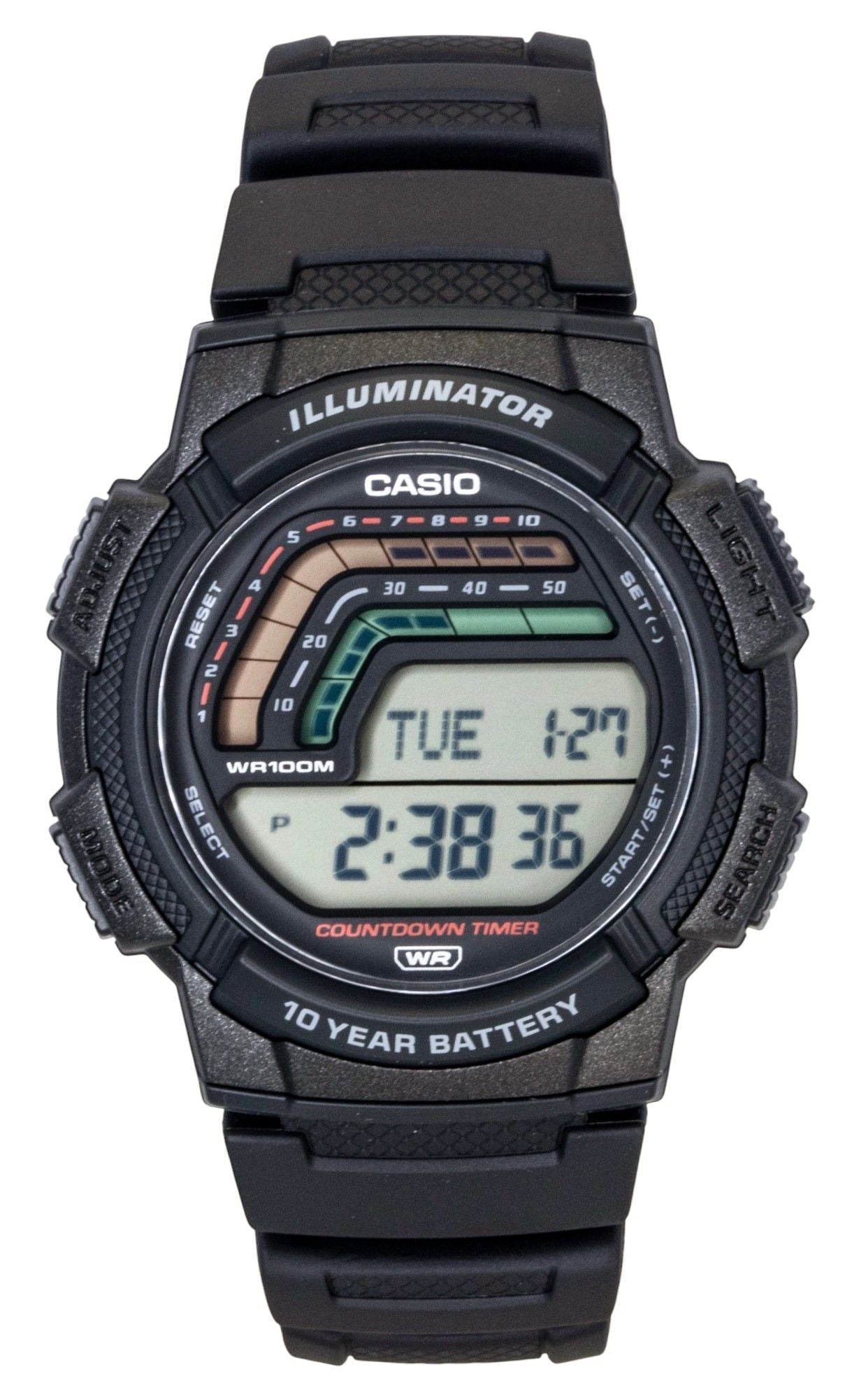 Casio Digital Resin Strap Quartz WS - 1800 - 1AV 100M Men's Watch - Prestige Stones