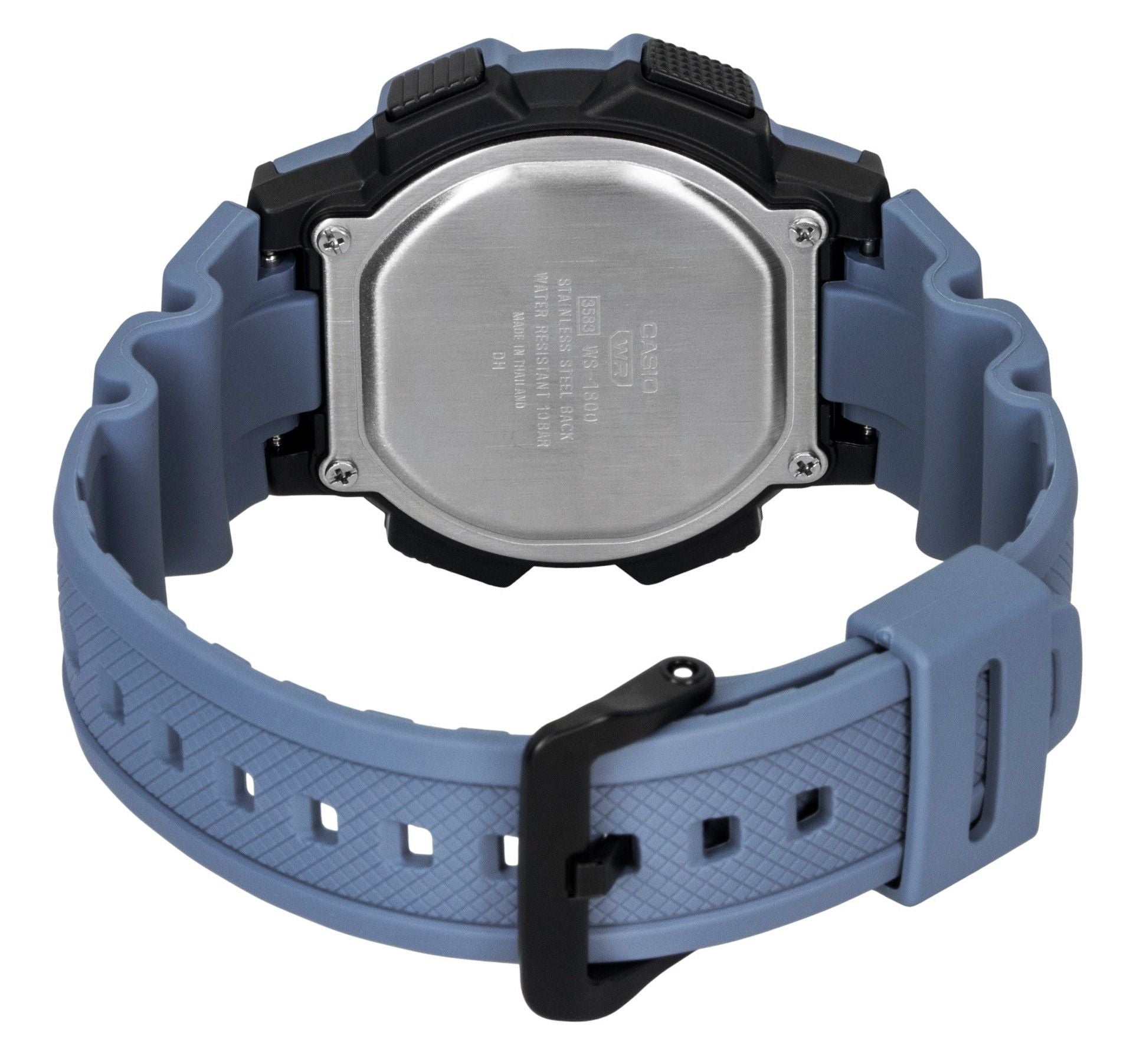 Casio Digital Resin Strap Quartz WS - 1800 - 2AV 100M Men's Watch - Prestige Stones