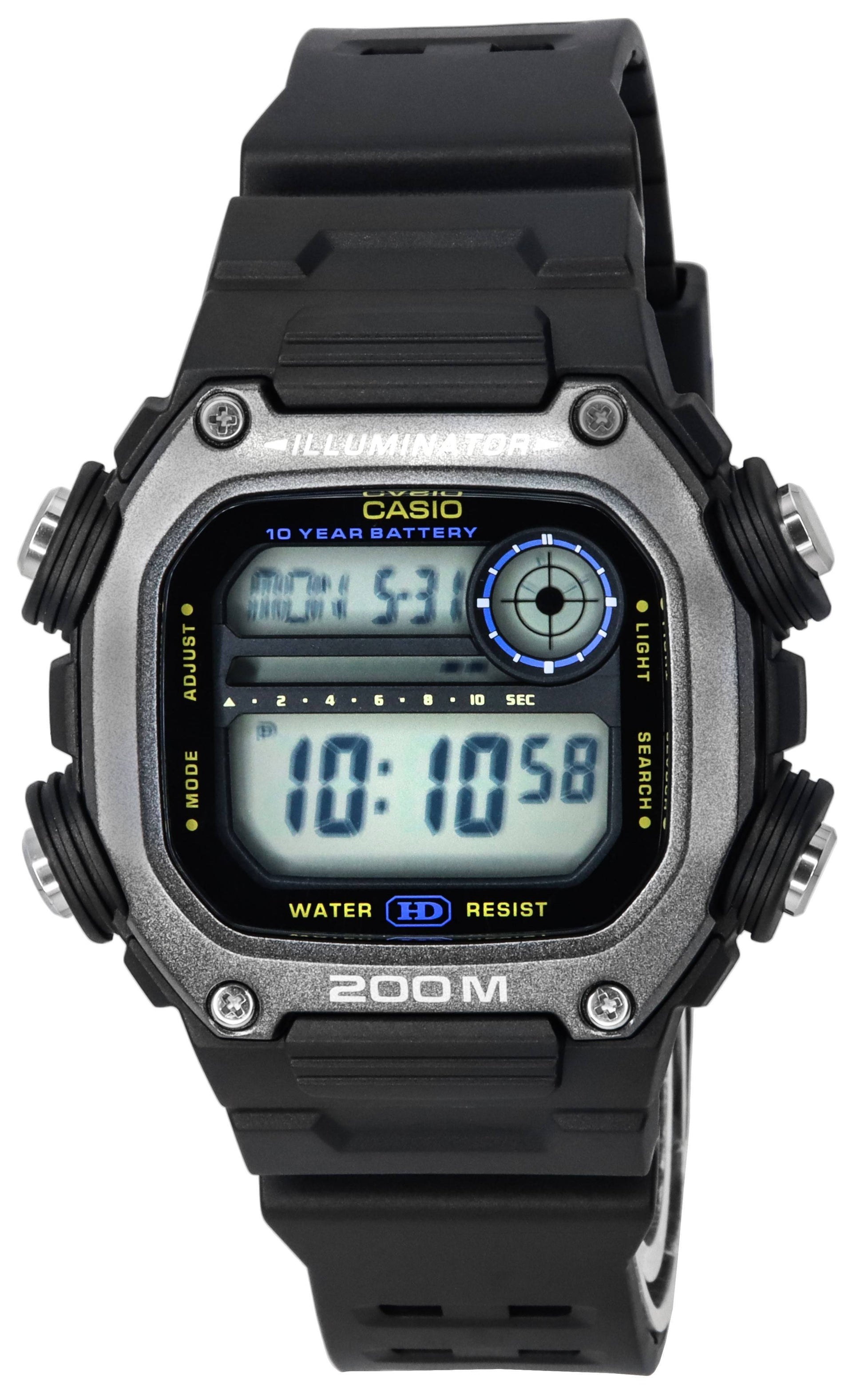 Casio Digital Sports Resin Strap Quartz DW - 291HX - 1A DW291HX - 1 200M Men's Watch - Prestige Stones