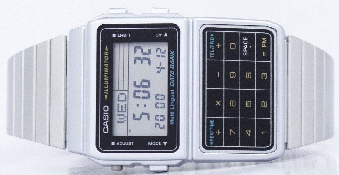 Casio Digital Stainless Steel Data Bank Multi - Lingual DBC - 611 - 1DF DBC611 - 1DF Men's Watch - Prestige Stones