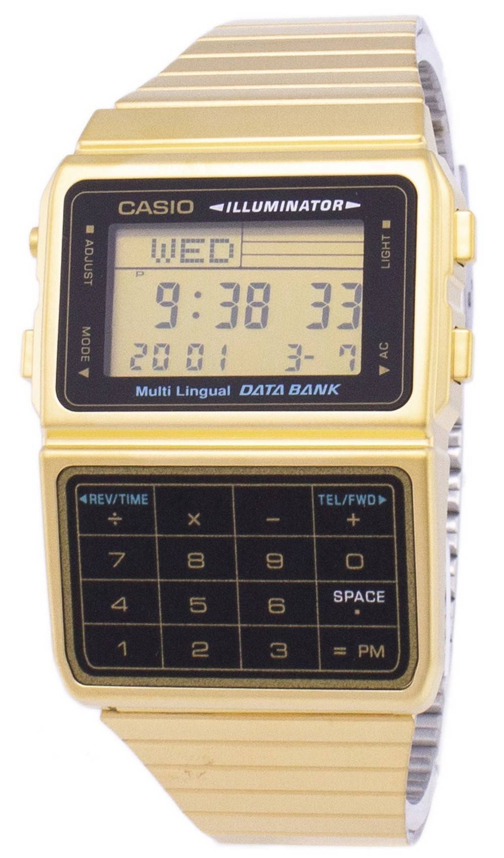Casio Digital Stainless Steel Data Bank Multi - Lingual DBC - 611G - 1DF DBC611G - 1DF Men's Watch - Prestige Stones