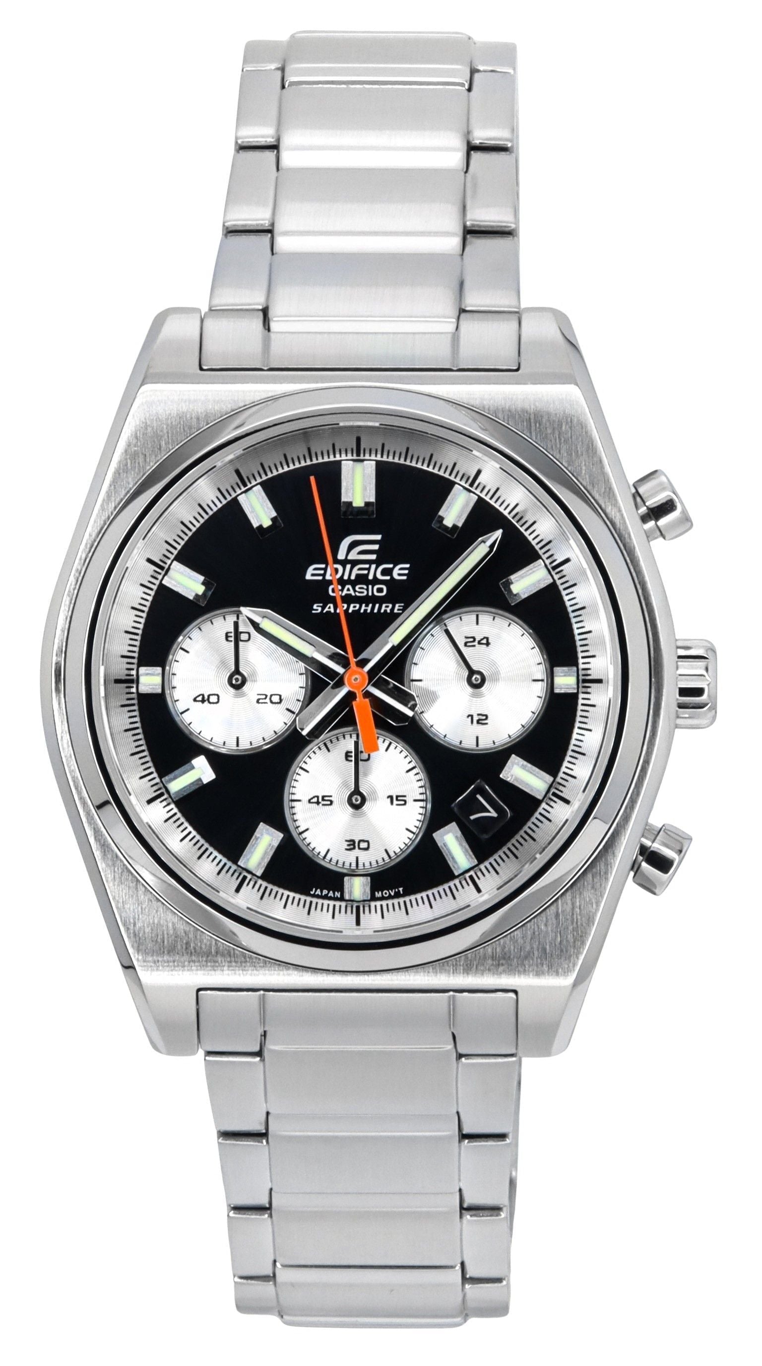 Casio Edifice Analog Chronograph Stainless Steel Black Dial Quartz EFB - 730D - 1AV 100M Men's Watch - Prestige Stones