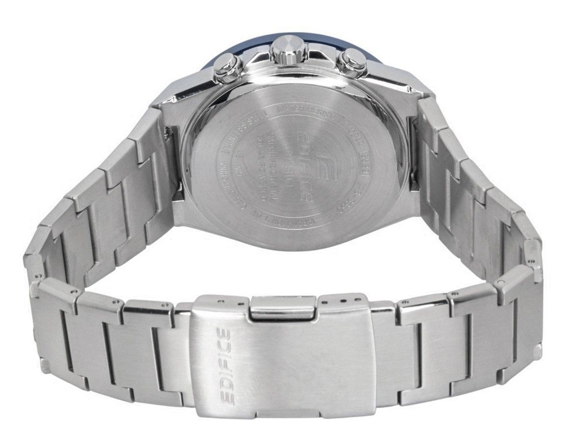 Casio Edifice Analog Chronograph Stainless Steel Blue Dial Solar EFS - S650D - 2A 100M Men's Watch - Prestige Stones
