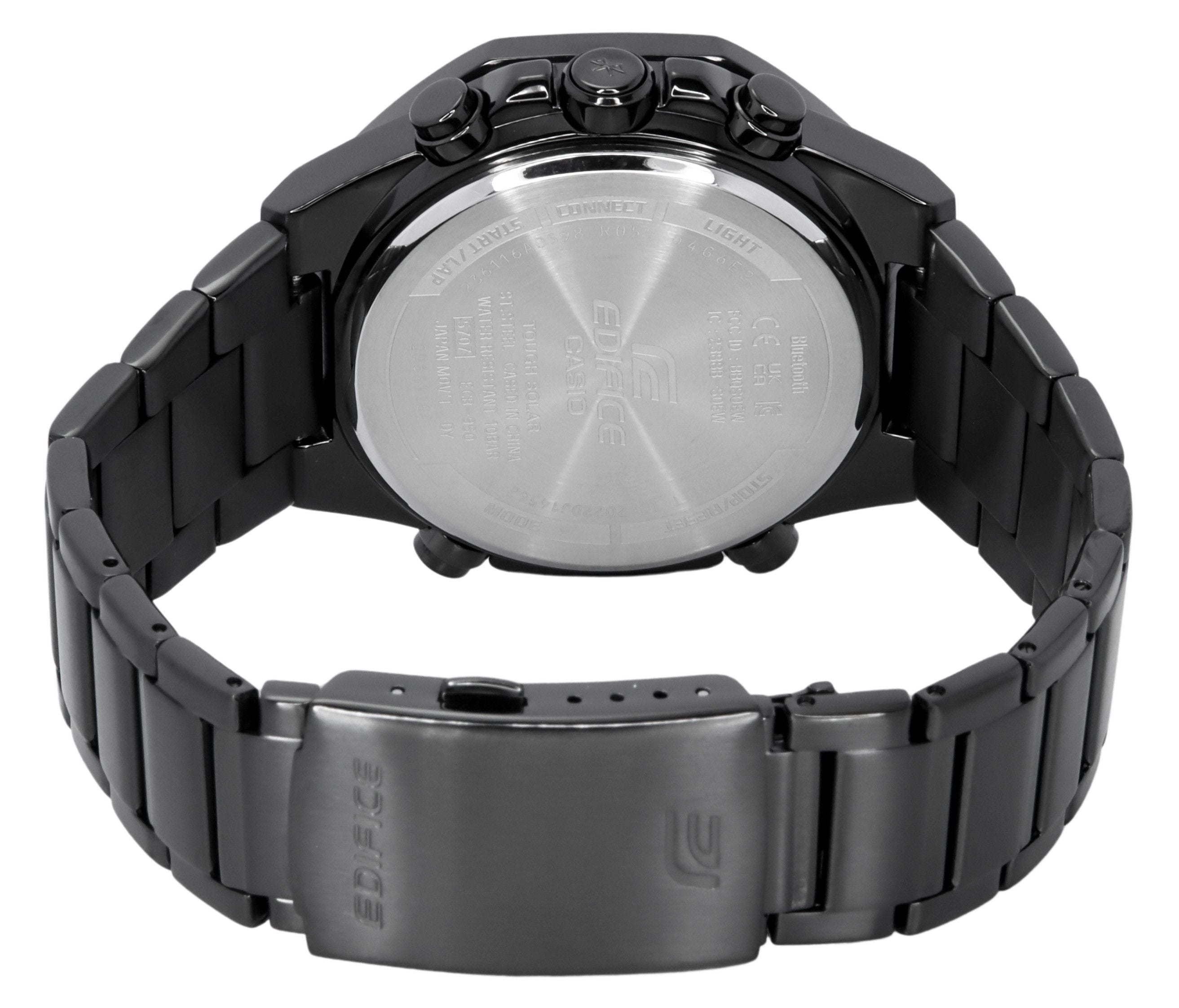 Casio Edifice Analog Digital Mobile Link Black Dial Tough Solar ECB - 950DC - 1A 100M Men's Watch - Prestige Stones