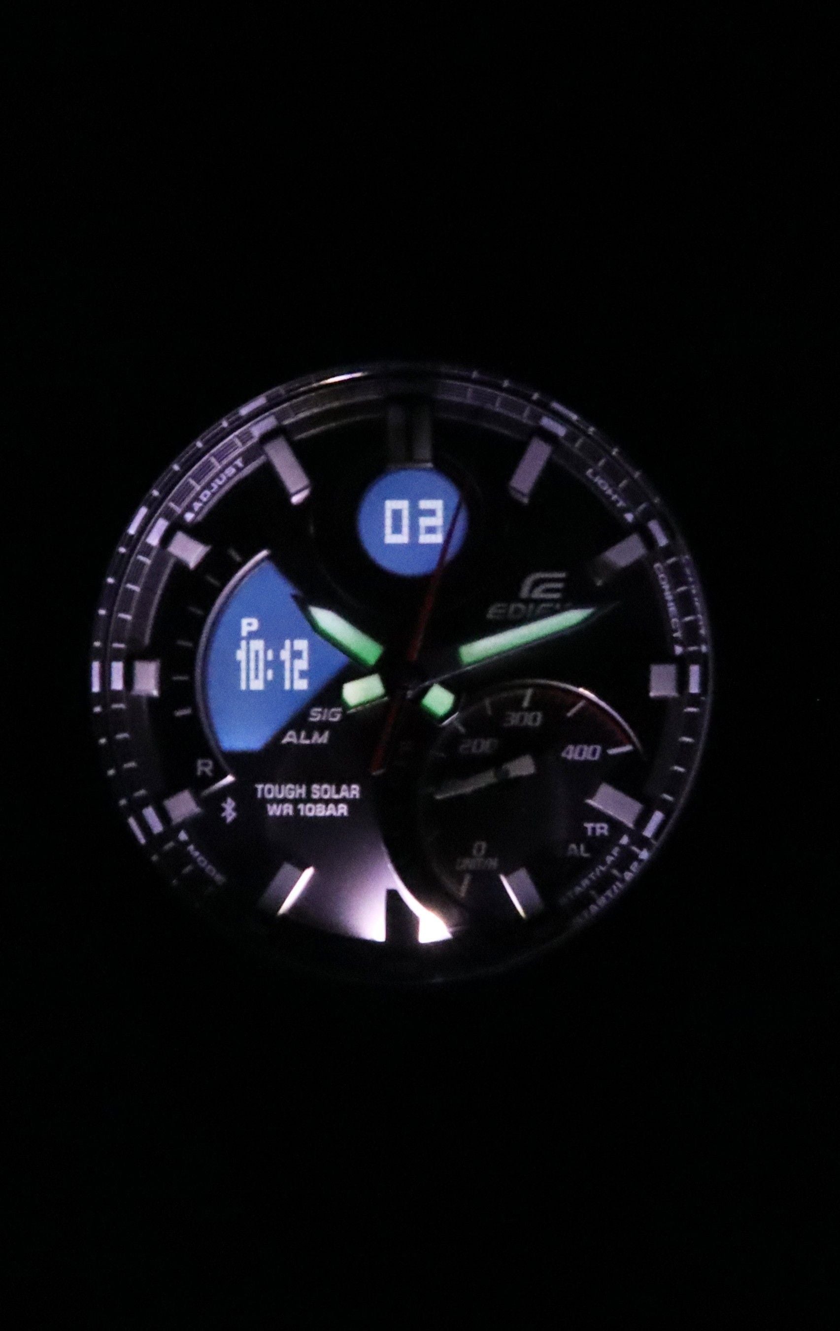 Casio Edifice Analog Digital Mobile Link Black Dial Tough Solar ECB - 950DC - 1A 100M Men's Watch - Prestige Stones