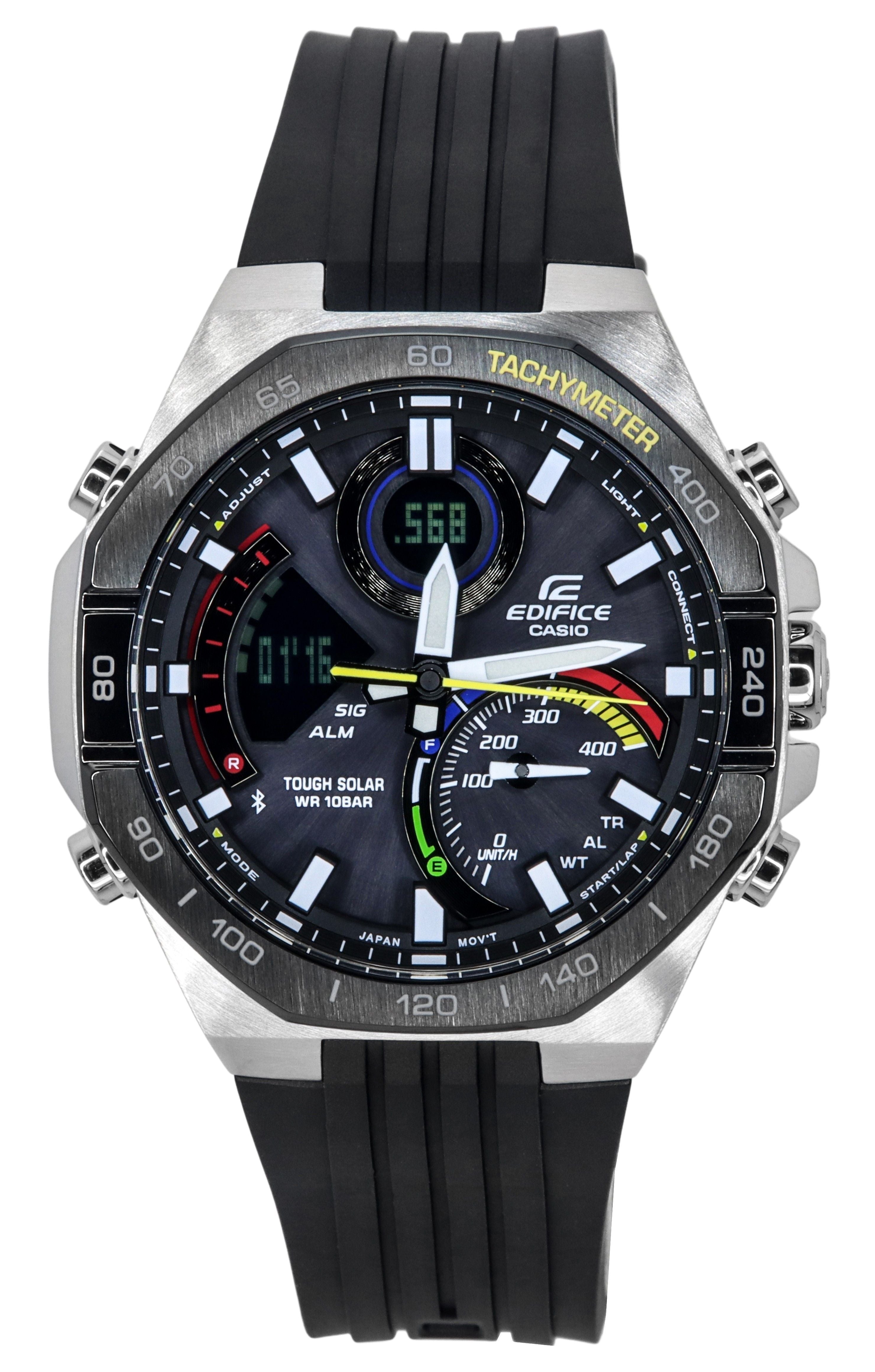 Casio Edifice Analog Digital Mobile link Black Dial Tough Solar ECB - 950MP - 1A 100M Men's Watch - Prestige Stones