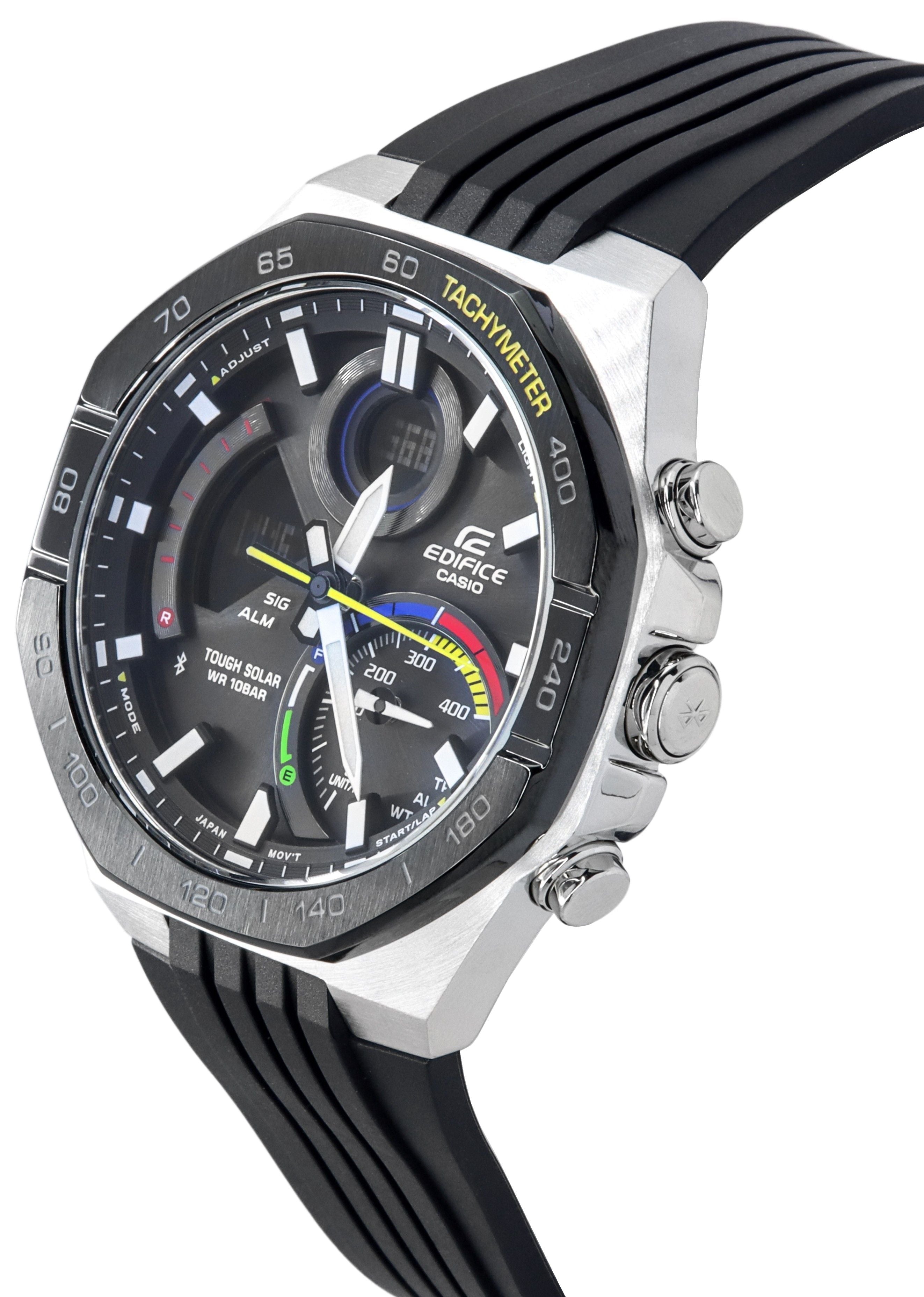Casio Edifice Analog Digital Mobile link Black Dial Tough Solar ECB - 950MP - 1A 100M Men's Watch - Prestige Stones