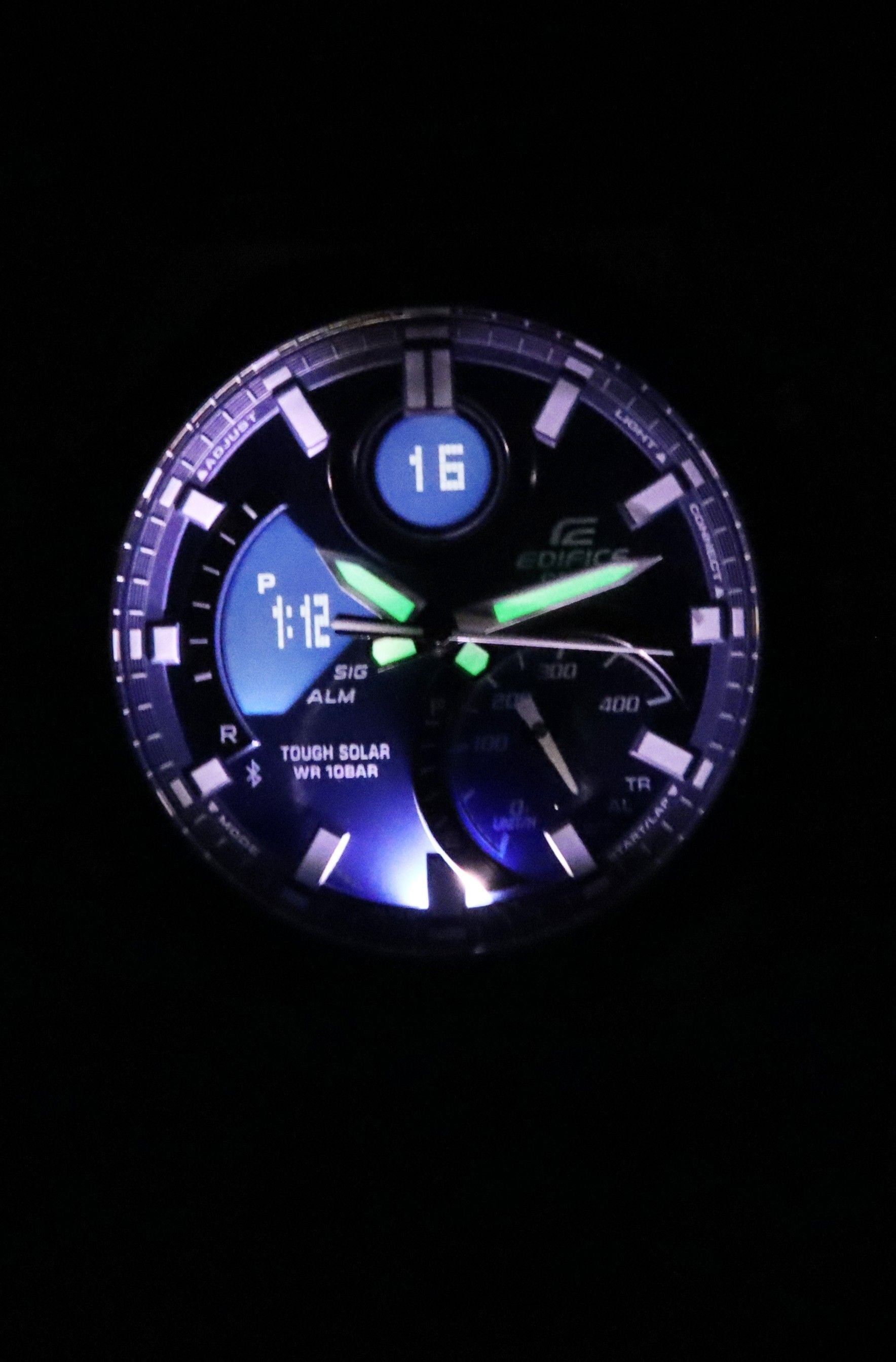 Casio Edifice Analog Digital Mobile Link Blue Dial Tough Solar ECB - 950DB - 2A 100M Men's Watch - Prestige Stones