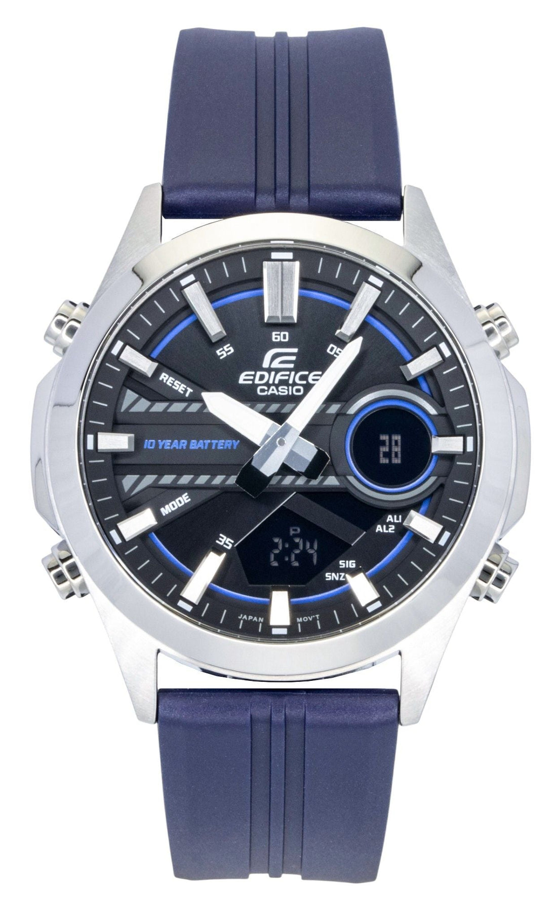 Casio Edifice Analog Digital Resin Strap Black Dial Quartz EFV - C120P - 1A2 100M Men's Watch - Prestige Stones