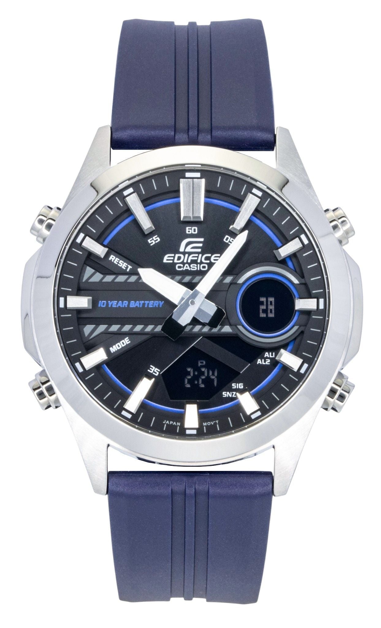Casio Edifice Analog Digital Resin Strap Black Dial Quartz EFV - C120P - 1A2 100M Men's Watch - Prestige Stones