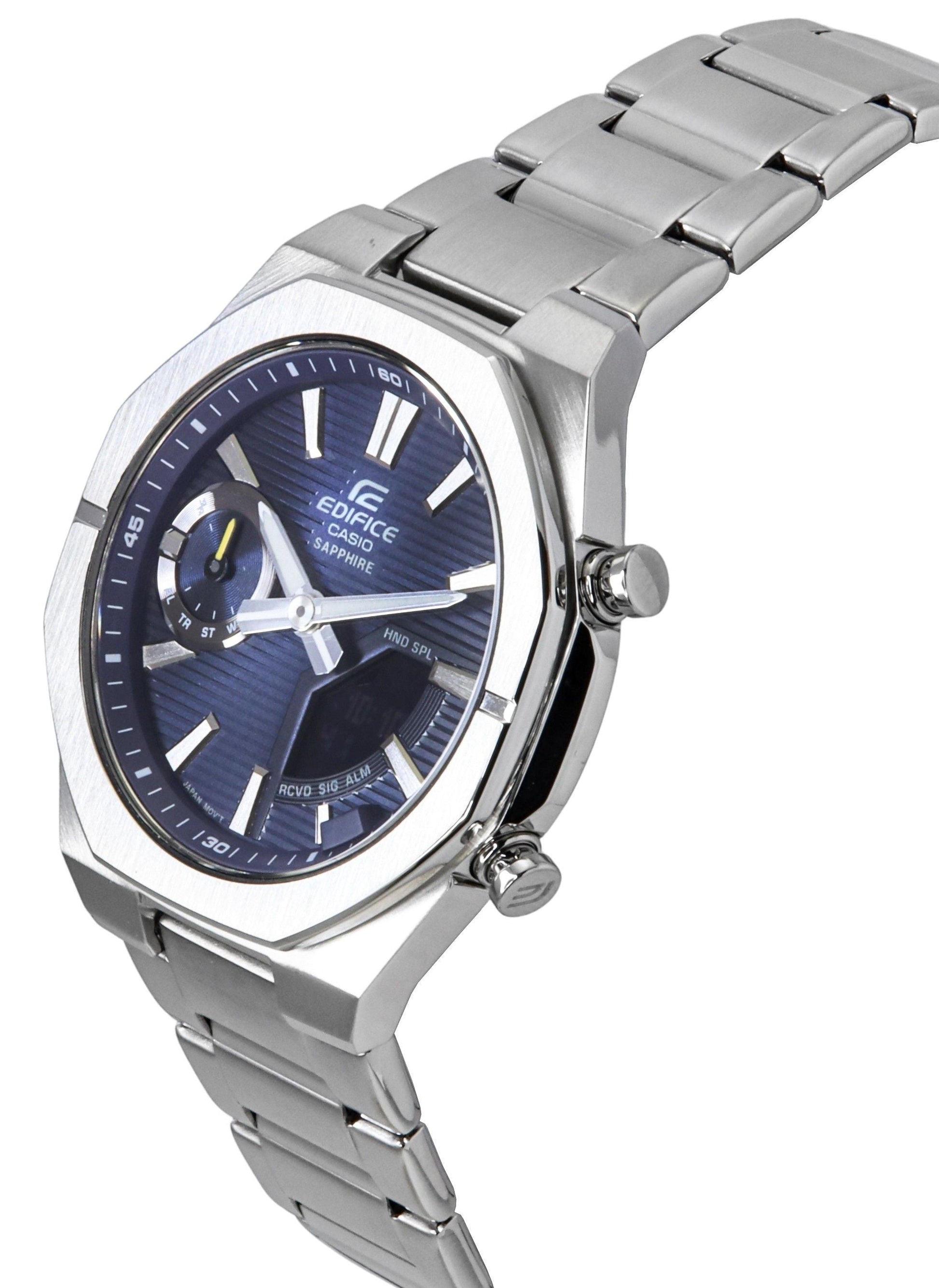 Casio Edifice Analog Digital Smartphone Link Blue Dial Quartz ECB - S10D - 2A 100M Men's Watch - Prestige Stones
