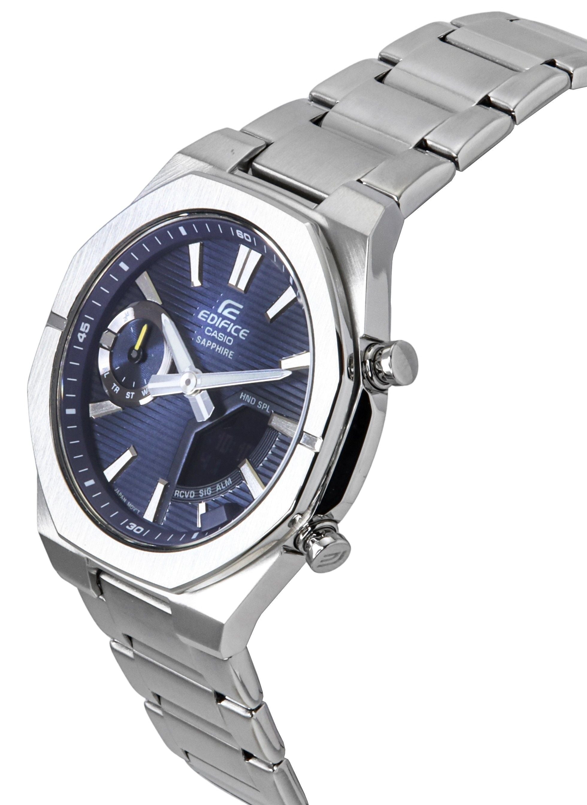 Casio Edifice Analog Digital Smartphone Link Blue Dial Quartz ECB - S10D - 2A 100M Men's Watch - Prestige Stones