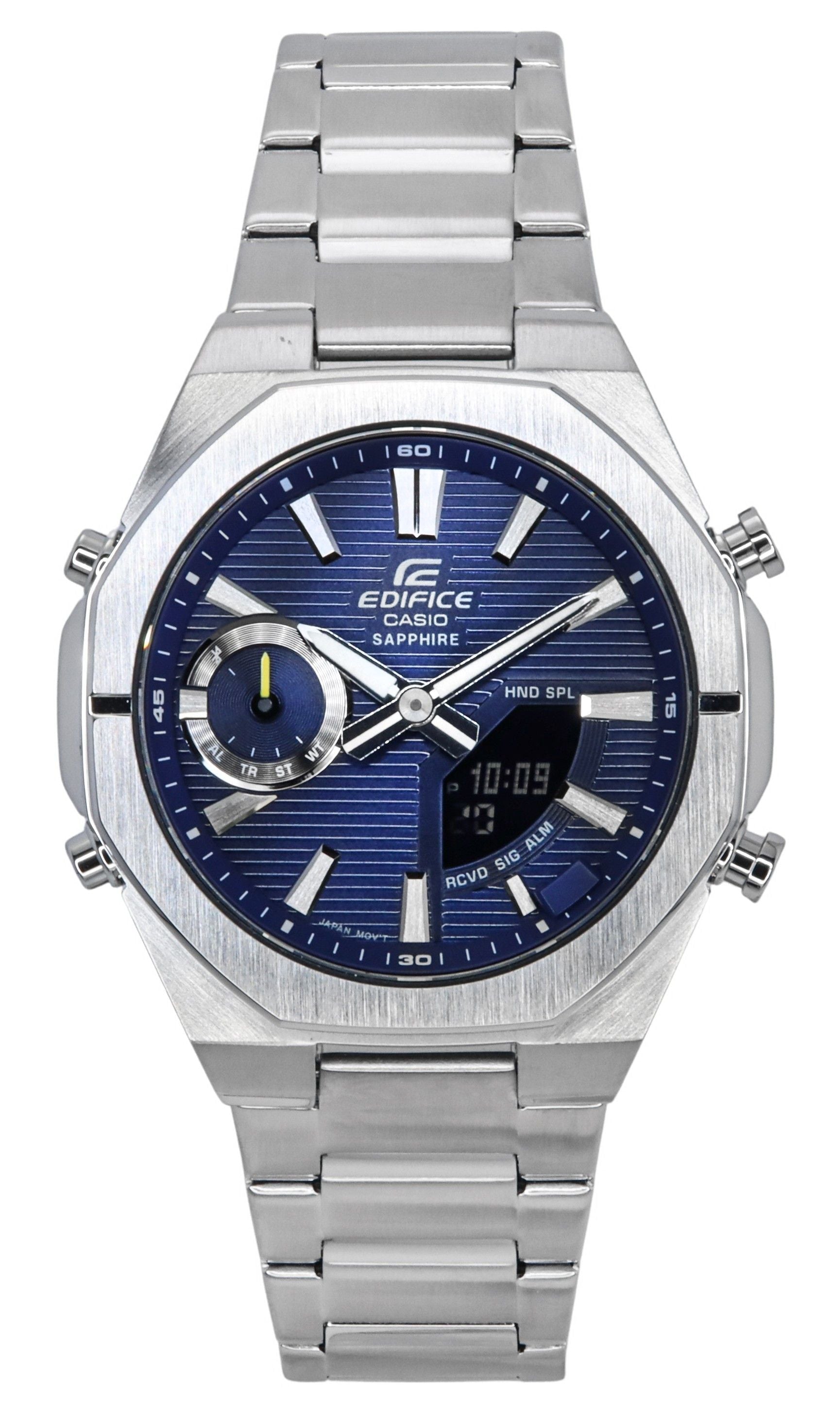 Casio Edifice Analog Digital Smartphone Link Blue Dial Quartz ECB - S10D - 2A 100M Men's Watch - Prestige Stones