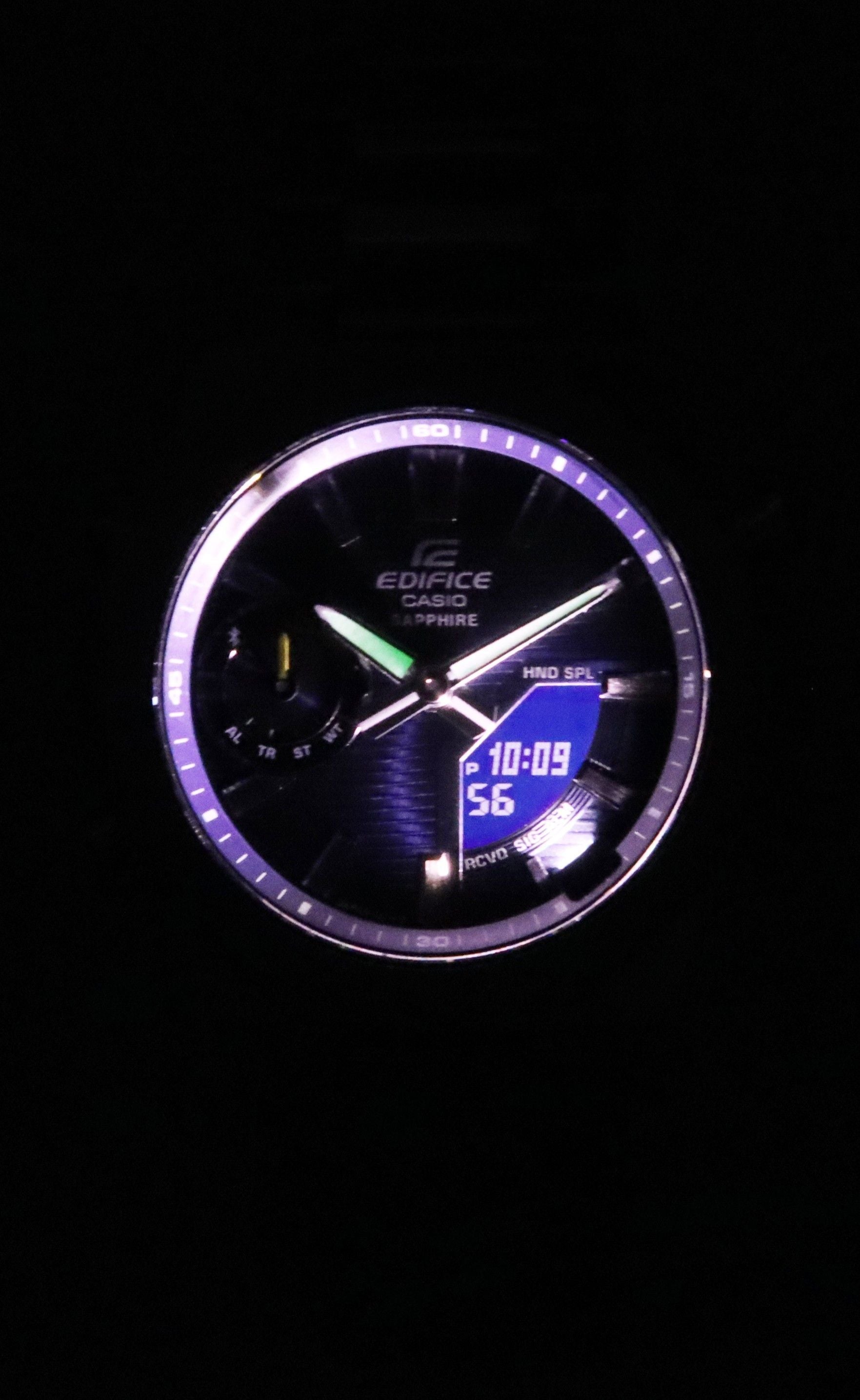 Casio Edifice Analog Digital Smartphone Link Blue Dial Quartz ECB - S10D - 2A 100M Men's Watch - Prestige Stones