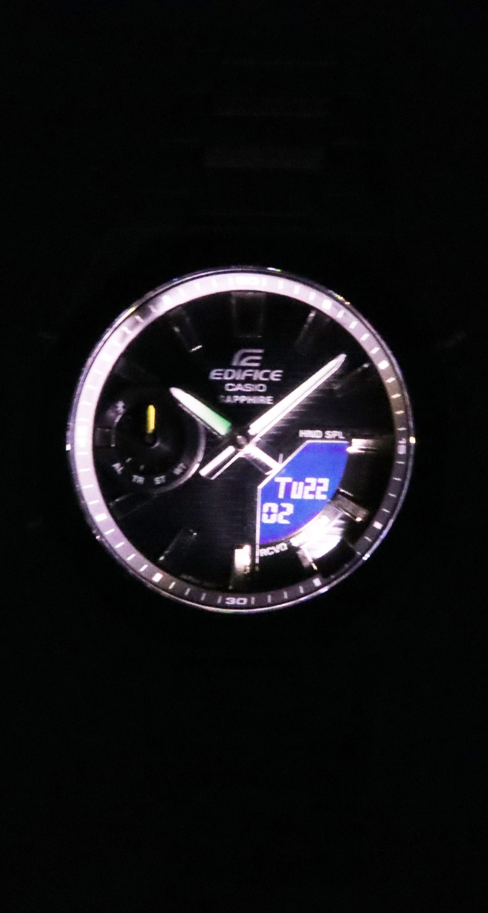 Casio Edifice Analog Digital Smartphone Link Stainless Steel Black Dial Quartz ECB - S10DB - 1A 100M Men's Watch - Prestige Stones