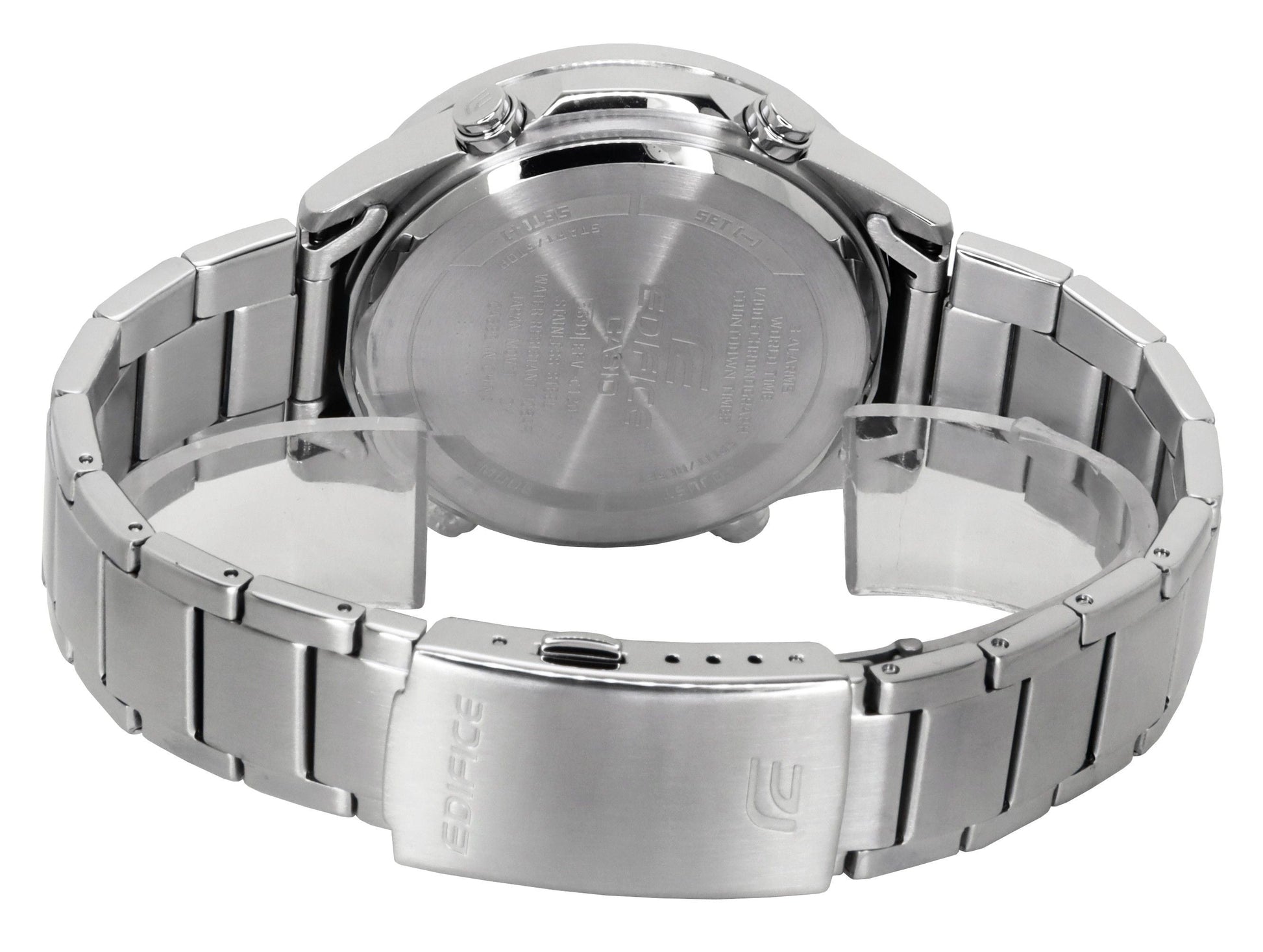 Casio Edifice Analog Digital Stainless Steel Green Dial Quartz EFV - C120D - 3A 100M Men's Watch - Prestige Stones