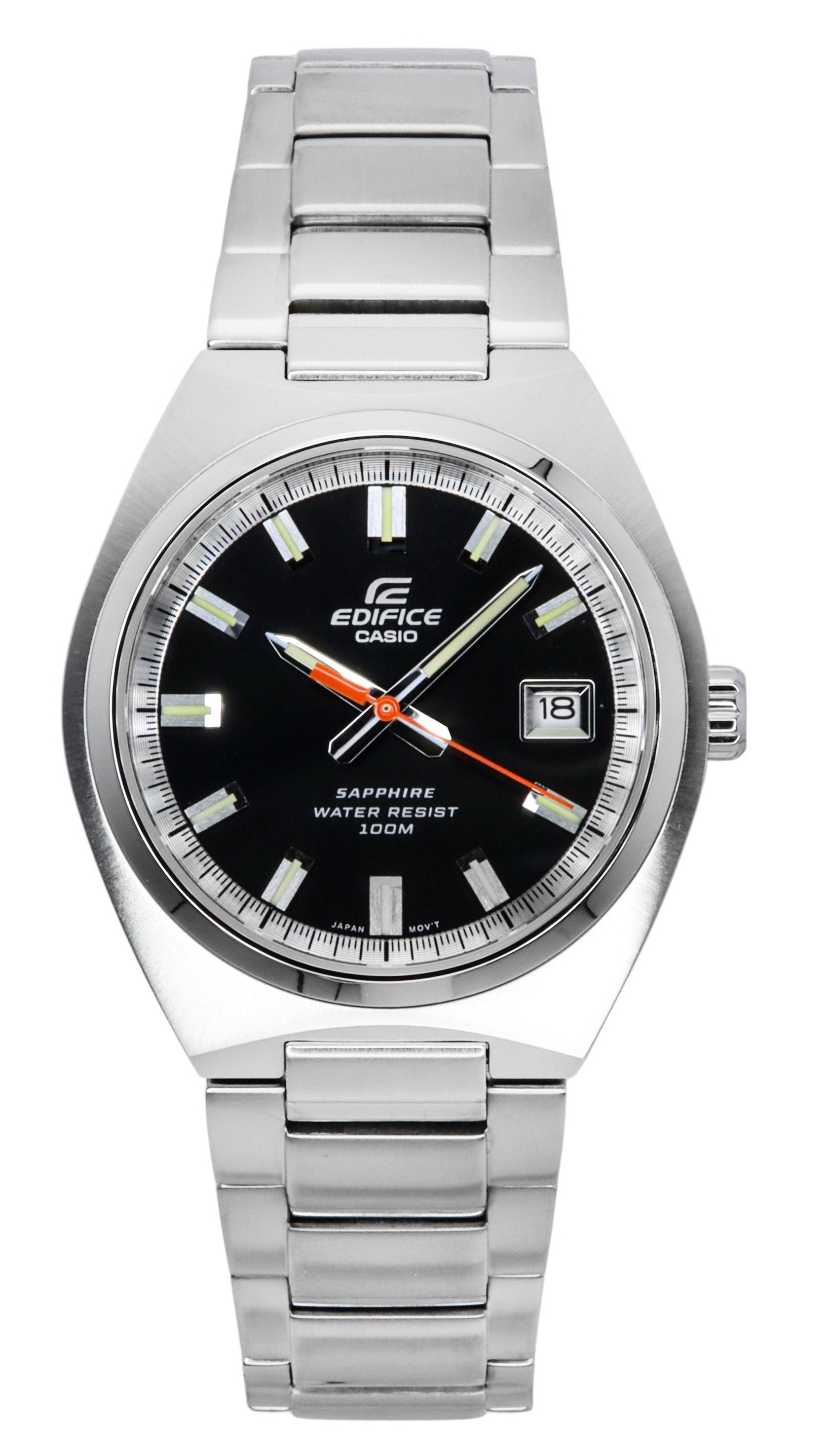 Casio Edifice Analog Stainless Steel Black Dial Quartz EFB - 109D - 1AV 100M Men's Watch - Prestige Stones