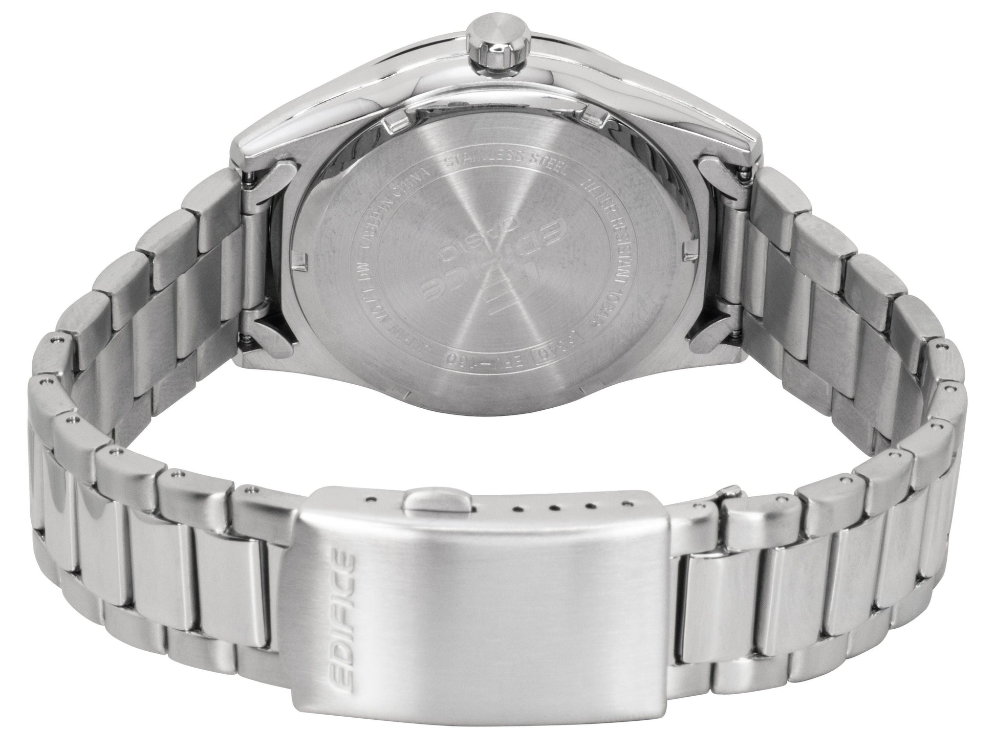 Casio Edifice Analog Stainless Steel Black Dial Quartz EFV - 160D - 1A 100M Men's Watch - Prestige Stones
