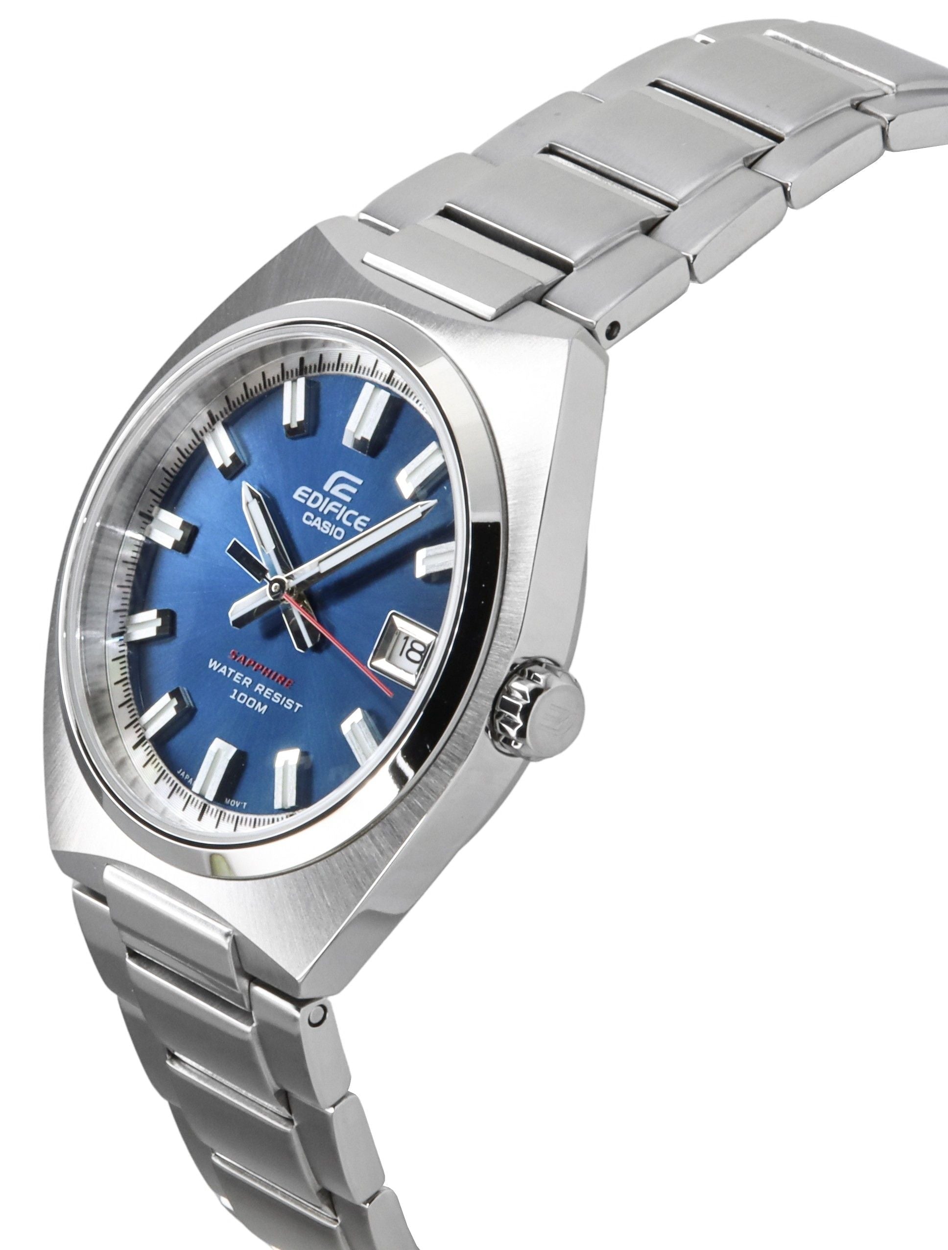 Casio Edifice Analog Stainless Steel Blue Dial Quartz EFB - 109D - 2AV 100M Men's Watch - Prestige Stones