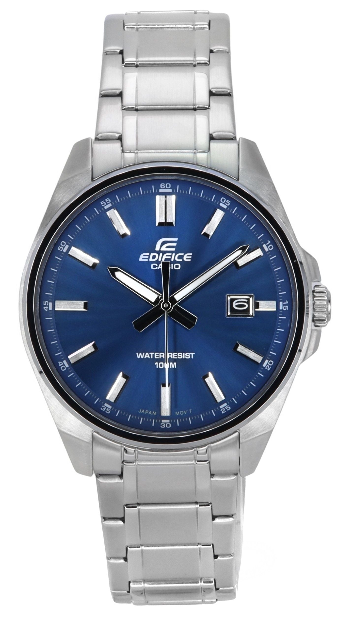 Casio Edifice Analog Stainless Steel Blue Dial Quartz EFV - 150D - 2A 100M Men's Watch - Prestige Stones