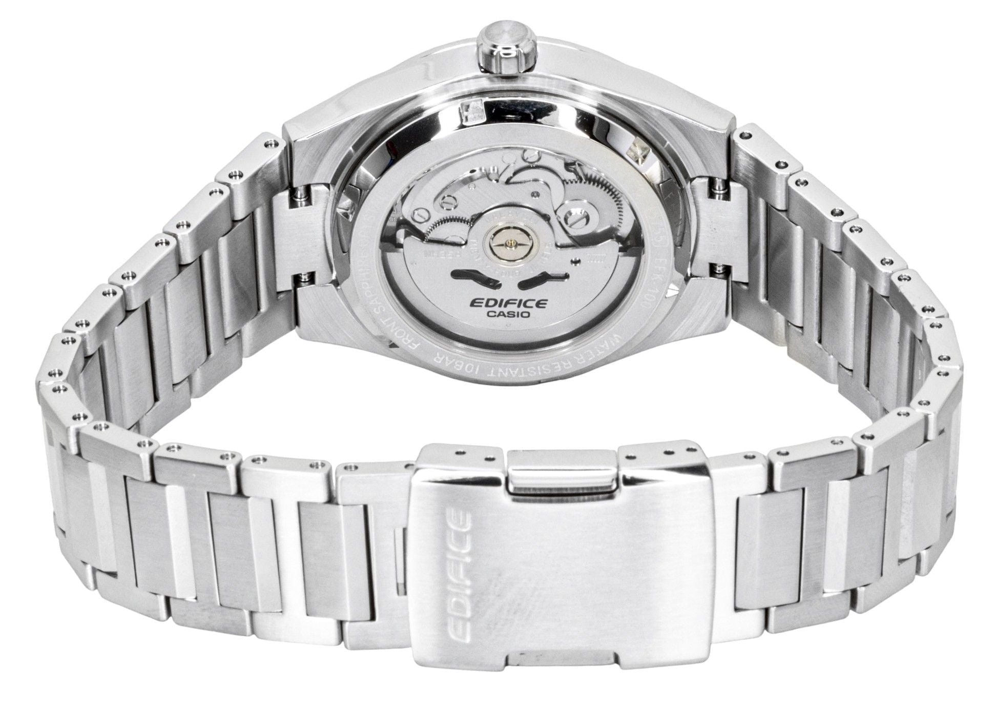 Casio Edifice Analog Stainless Steel Forged Carbon Green Dial Automatic EFK - 100D - 3A 100M Men's Watch - Prestige Stones