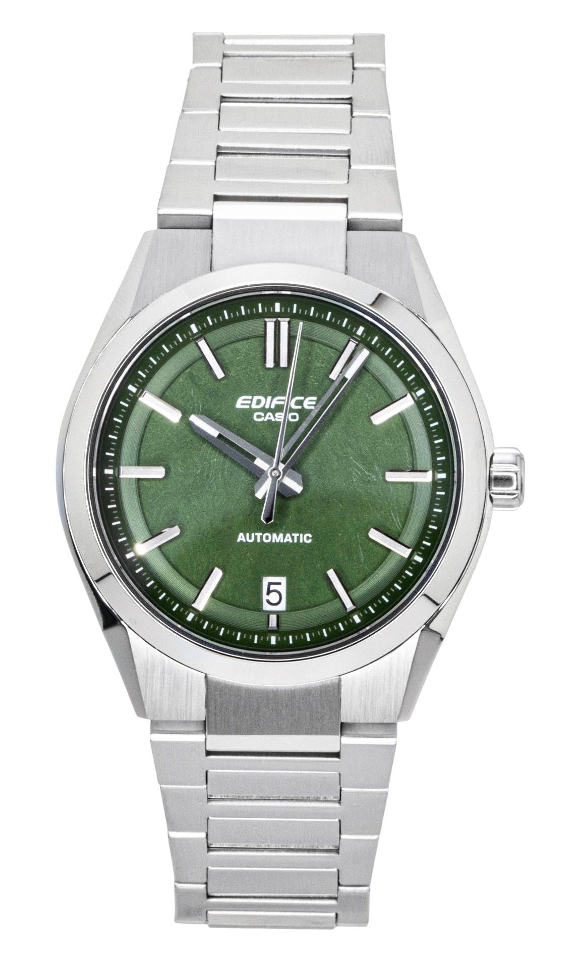 Casio Edifice Analog Stainless Steel Forged Carbon Green Dial Automatic EFK - 100D - 3A 100M Men's Watch - Prestige Stones