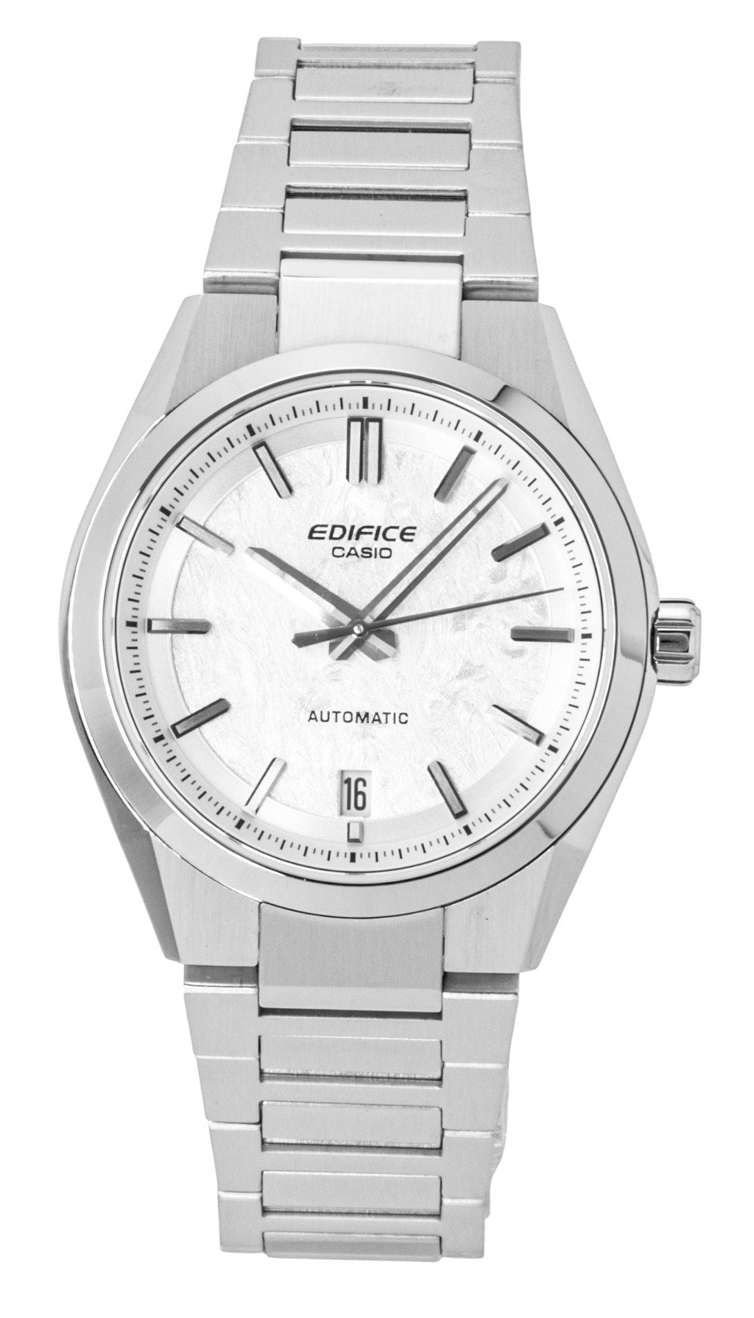 Casio Edifice Analog Stainless Steel Forged Carbon White Dial Automatic EFK - 100D - 7A 100M Men's Watch - Prestige Stones