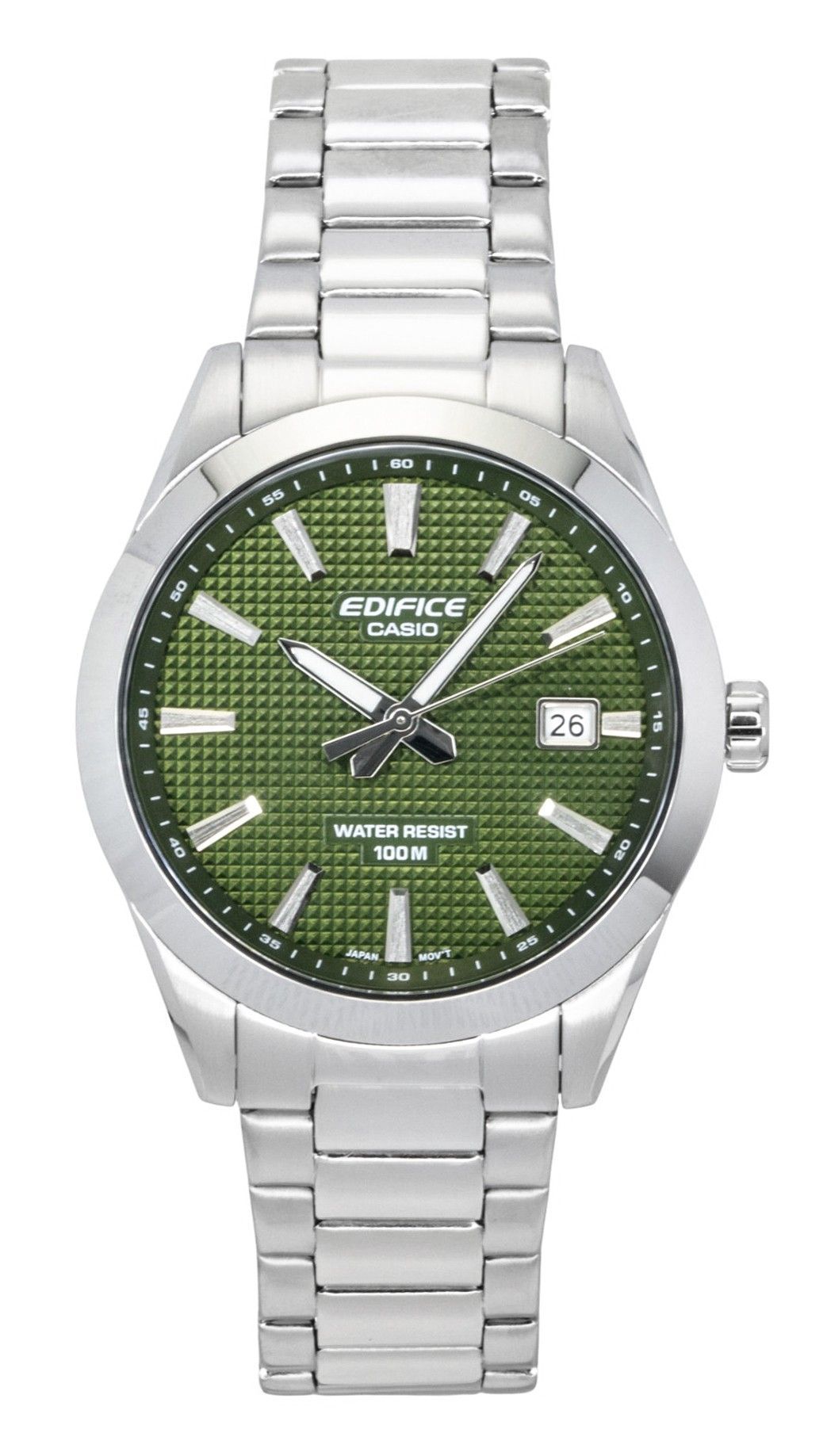 Casio Edifice Analog Stainless Steel Green Dial Quartz EFV - 160D - 3A 100M Men's Watch - Prestige Stones