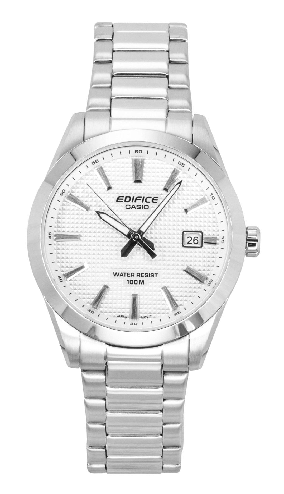 Casio Edifice Analog Stainless Steel White Dial Quartz EFV - 160D - 7A 100M Men's Watch - Prestige Stones