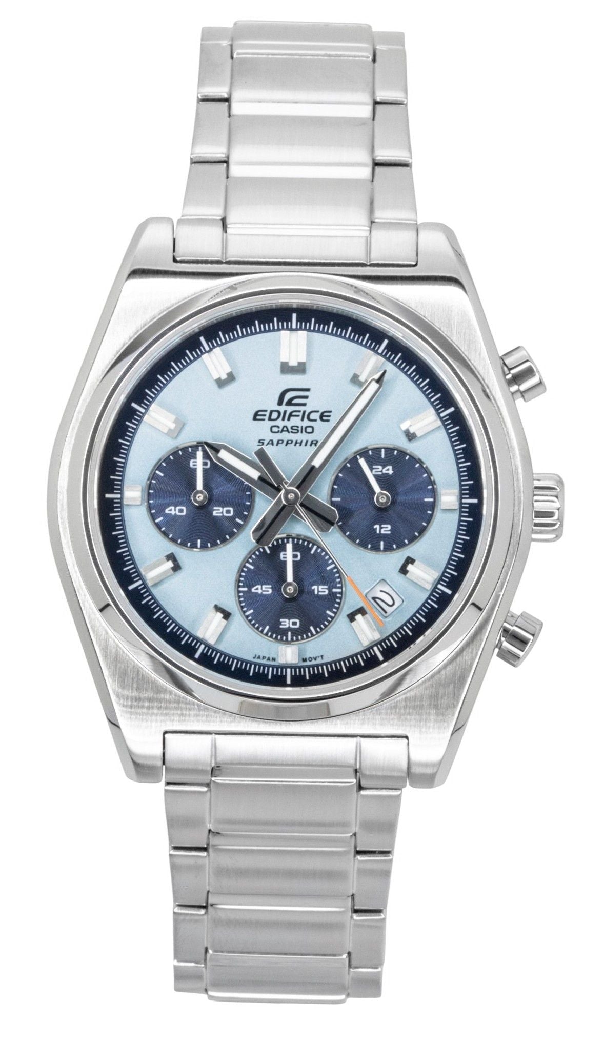 Casio Edifice Analog Standard Chronograph Stainless Steel Blue Dial Quartz EFB - 730D - 2BV 100M Men's Watch - Prestige Stones