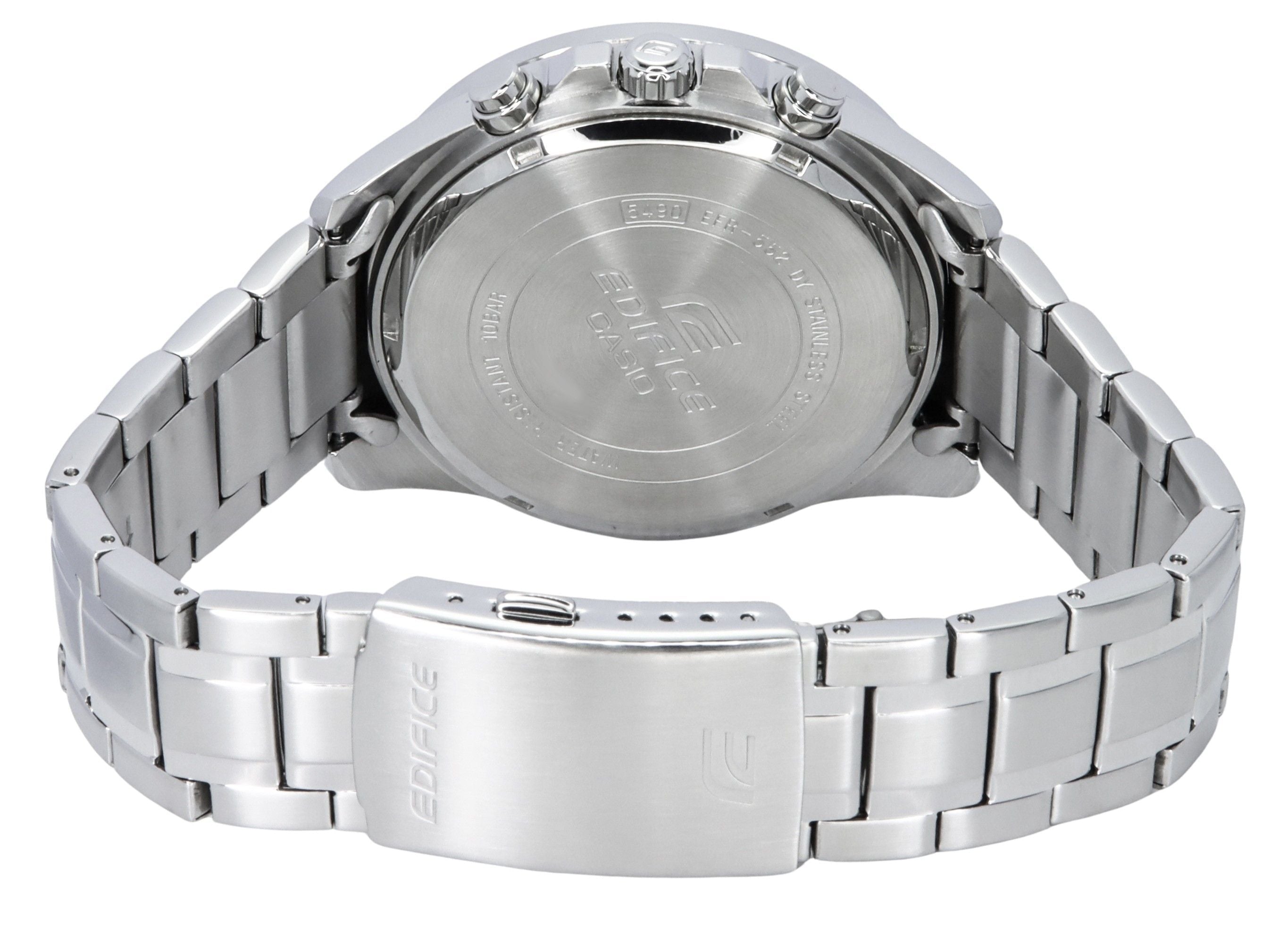 Casio Edifice Analog Standard Chronograph Stainless Steel Blue Dial Quartz EFR - 552D - 2A 100M Men's Watch - Prestige Stones