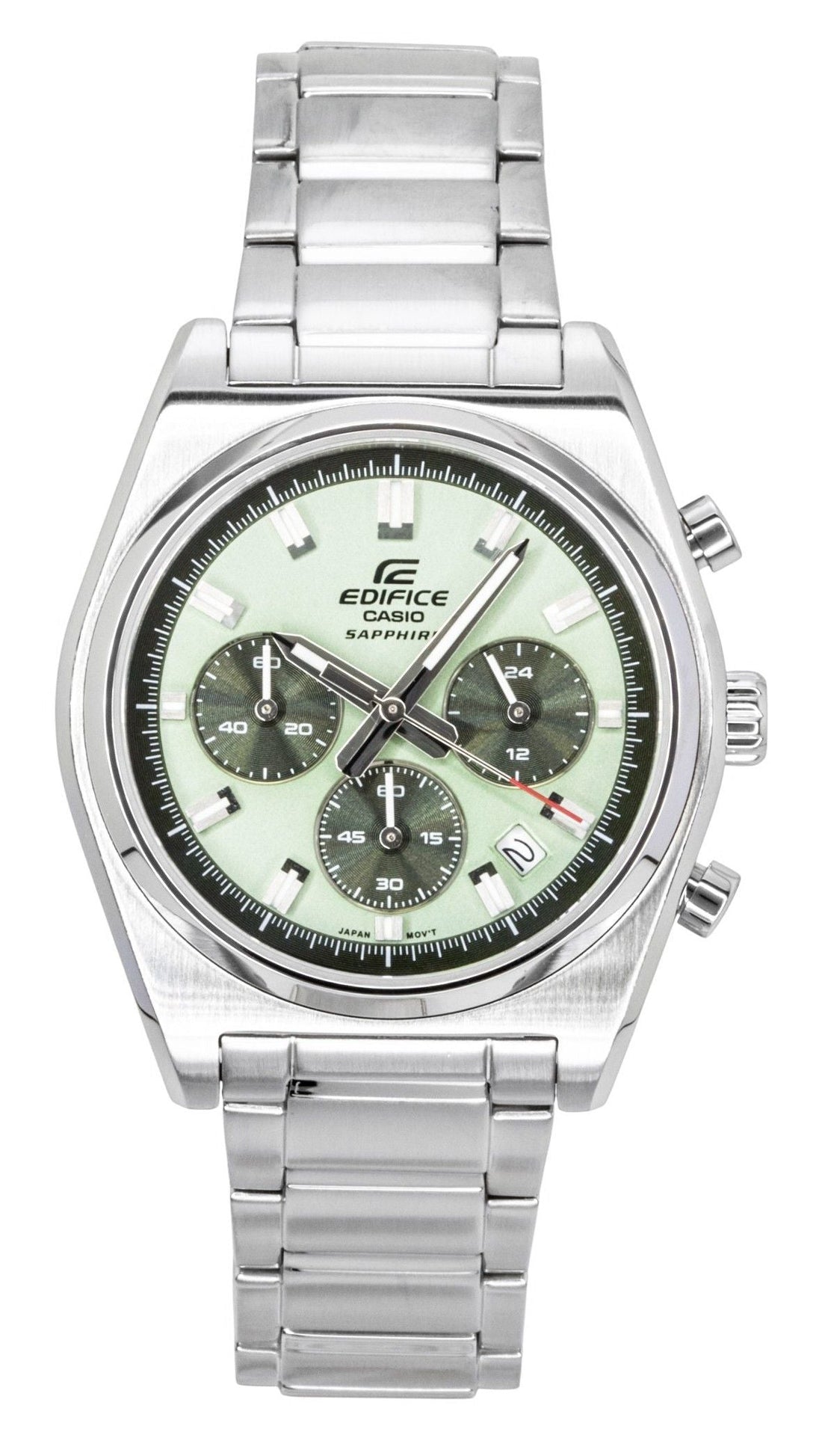 Casio Edifice Analog Standard Chronograph Stainless Steel Green Dial Quartz EFB - 730D - 3AV 100M Men's Watch - Prestige Stones
