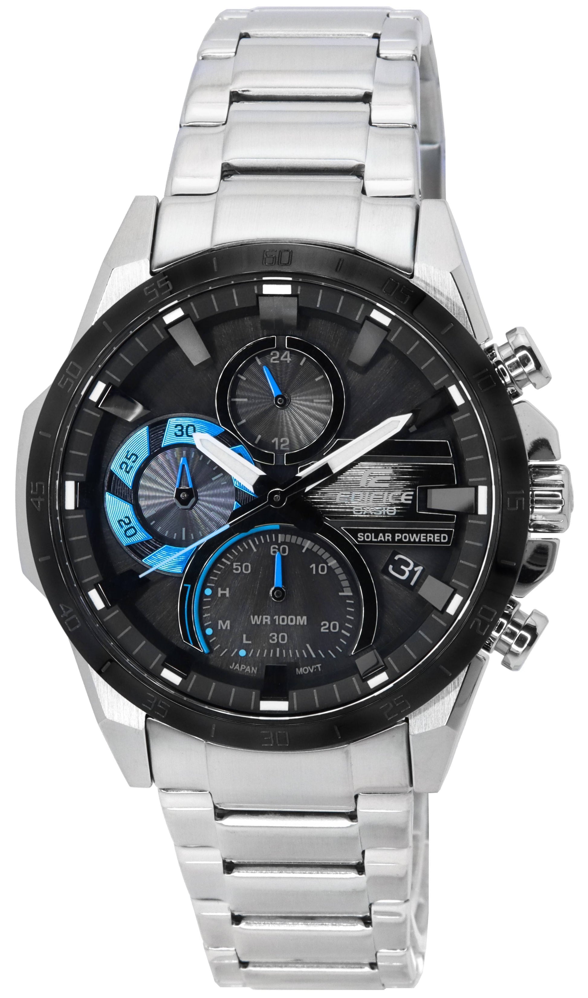 Casio Edifice Chronograph Analog Solar Powered EQS - 940DB - 1B EQS940DB - 1B 100M Men's Watch - Prestige Stones