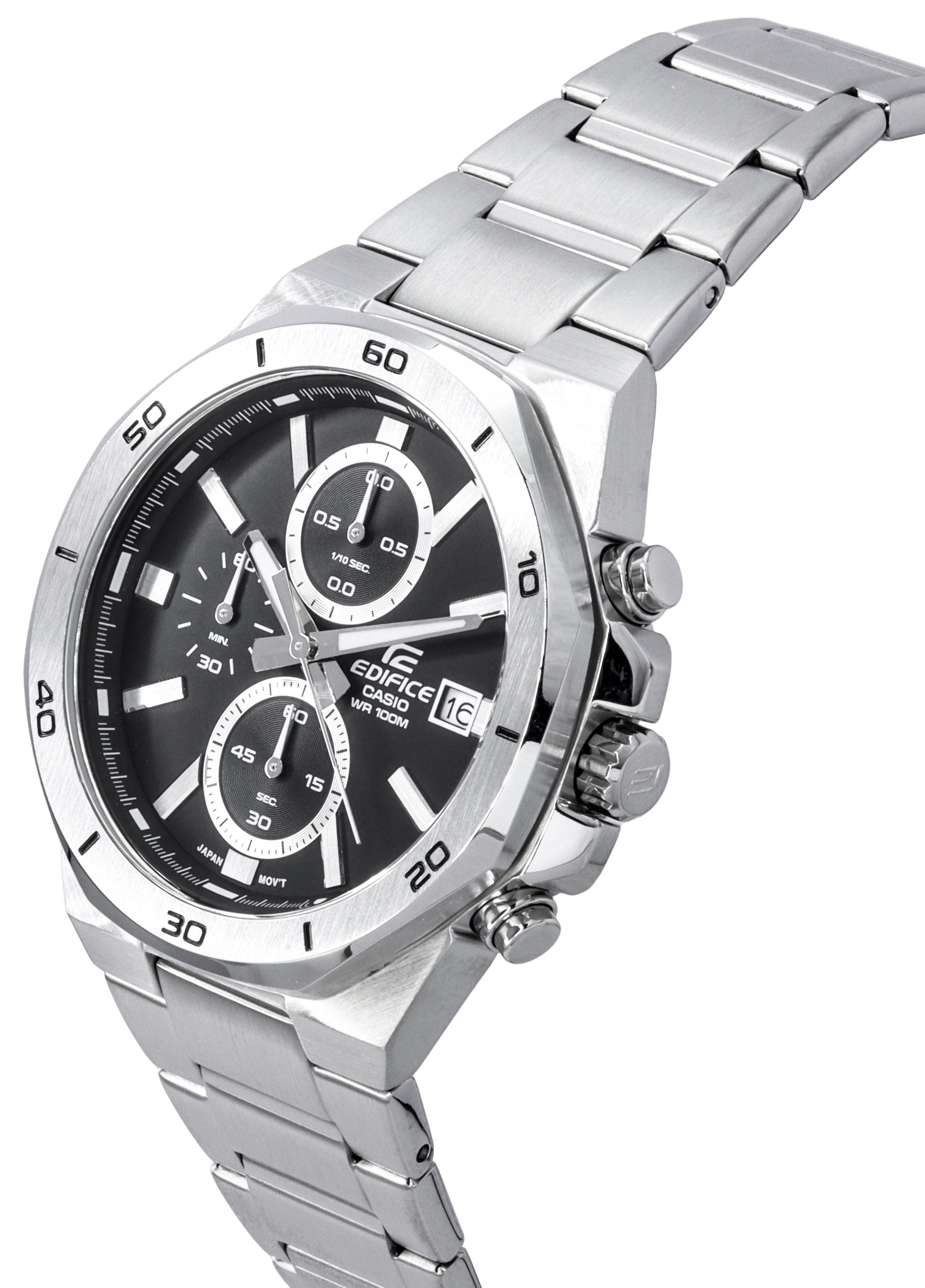 Casio Edifice Classic Standard Chronograph Analog Black Dial Quartz EFV - 640D - 1A 100M Men's Watch - Prestige Stones